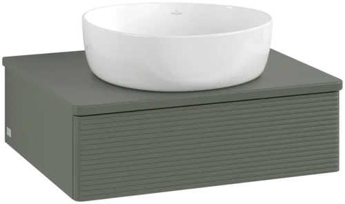 Bild von VILLEROY BOCH Antao Waschbeckenunterschrank, 1 Auszug, 600 x 190 x 500 mm, Front mit Struktur, Leaf Green Matt Lacquer / Leaf Green Matt Lacquer #K07110HL