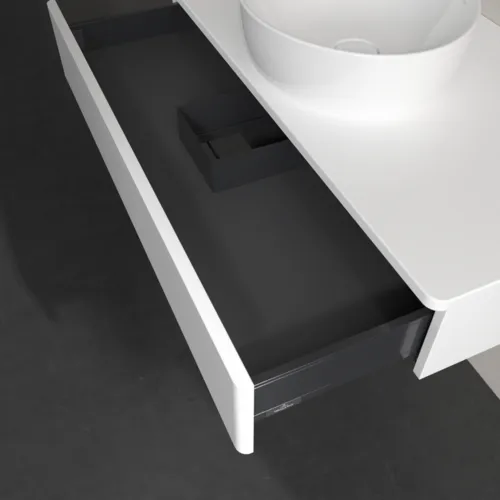 Obrázek VILLEROY BOCH Toaletní skříňka Antao, 1 zásuvka, 1000 x 190 x 500 mm, přední strana bez konstrukce, bílý matný lak / bílý matný lak #K09010MT