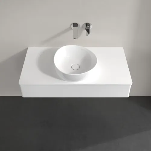 Obrázek VILLEROY BOCH Toaletní skříňka Antao, 1 zásuvka, 1000 x 190 x 500 mm, přední strana bez konstrukce, bílý matný lak / bílý matný lak #K09010MT