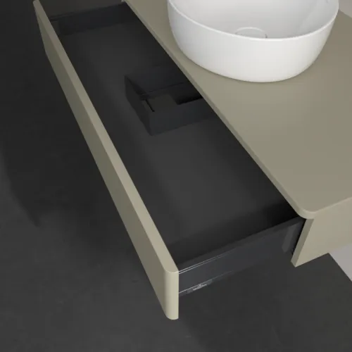 Bild von VILLEROY BOCH Antao Waschbeckenunterschrank, 1 Auszug, 1000 x 190 x 500 mm, Front ohne Struktur, Stone Grey Matt Lacquer / Stone Grey Matt Lacquer #K09010HK