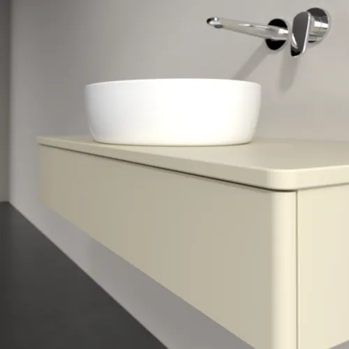 Bild von VILLEROY BOCH Antao Waschbeckenunterschrank, 1 Auszug, 1000 x 190 x 500 mm, Front ohne Struktur, Silk Grey Matt Lacquer / Silk Grey Matt Lacquer #K09010HJ