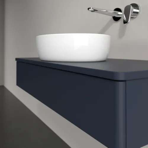 Bild von VILLEROY BOCH Antao Waschbeckenunterschrank, 1 Auszug, 1000 x 190 x 500 mm, Front ohne Struktur, Midnight Blue Matt Lacquer / Midnight Blue Matt Lacquer #K09010HG