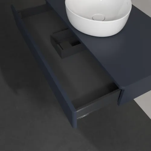 Bild von VILLEROY BOCH Antao Waschbeckenunterschrank, 1 Auszug, 1000 x 190 x 500 mm, Front ohne Struktur, Midnight Blue Matt Lacquer / Midnight Blue Matt Lacquer #K09010HG
