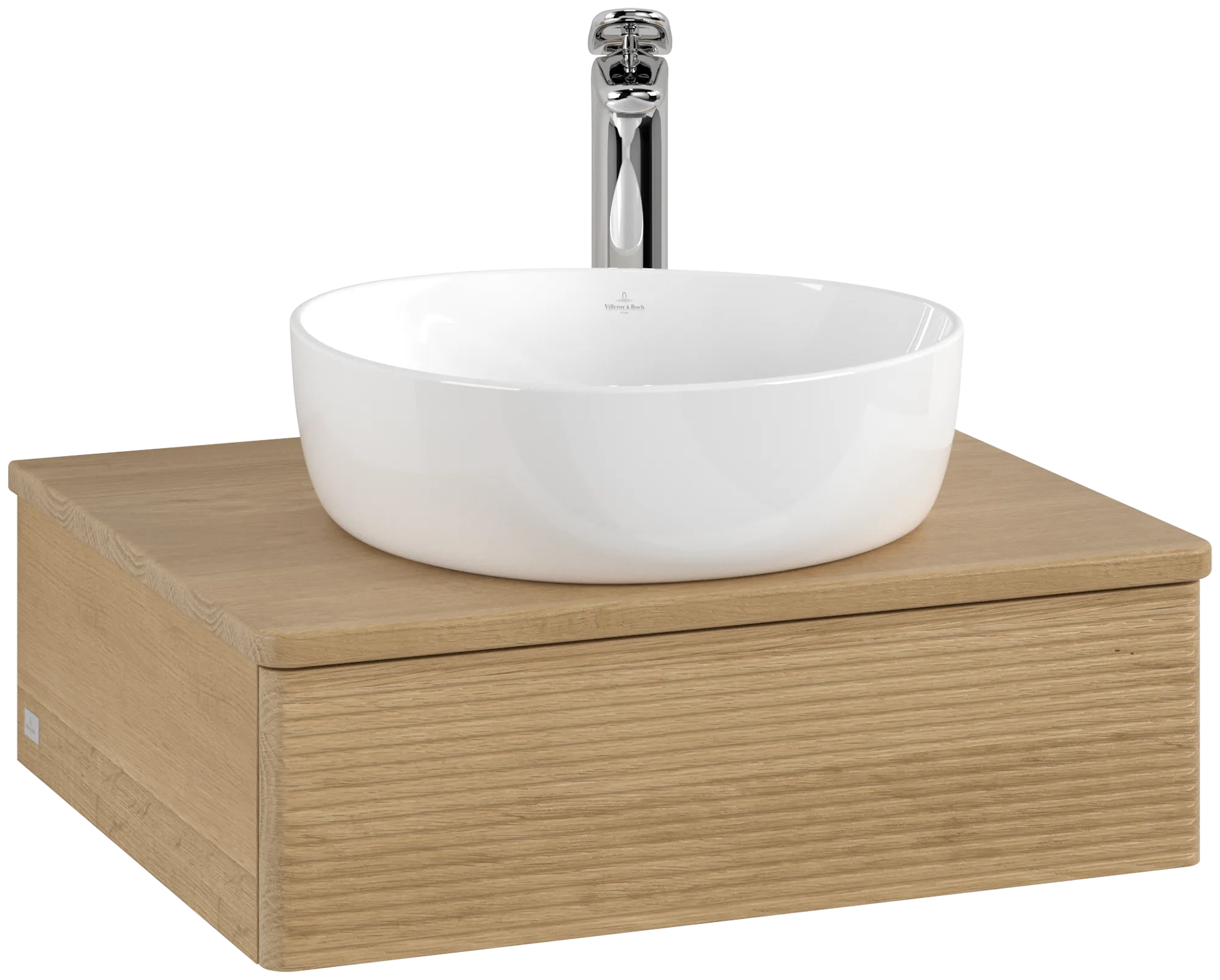 Bild von VILLEROY BOCH Antao Waschbeckenunterschrank, 1 Auszug, 600 x 190 x 500 mm, Front mit Struktur, Honey Oak / Honey Oak #K07151HN