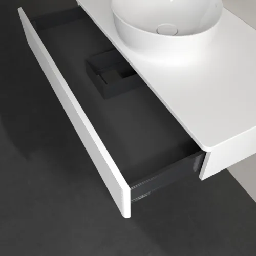 Bild von VILLEROY BOCH Antao Waschbeckenunterschrank, 1 Auszug, 1000 x 190 x 500 mm, Front mit Struktur, White Matt Lacquer / White Matt Lacquer #K09110MT