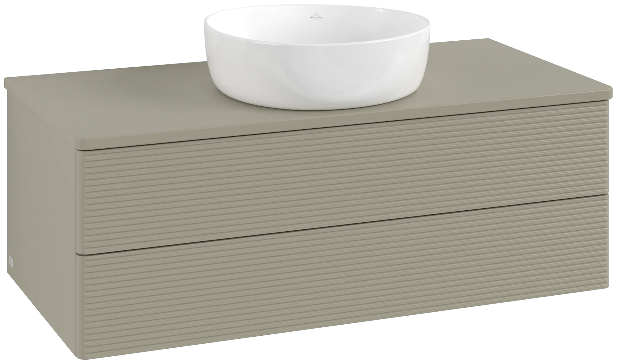 Bild von VILLEROY BOCH Antao Waschbeckenunterschrank, 2 Auszüge, 1000 x 360 x 500 mm, Front mit Struktur, Stone Grey Matt Lacquer / Stone Grey Matt Lacquer #K20150HK
