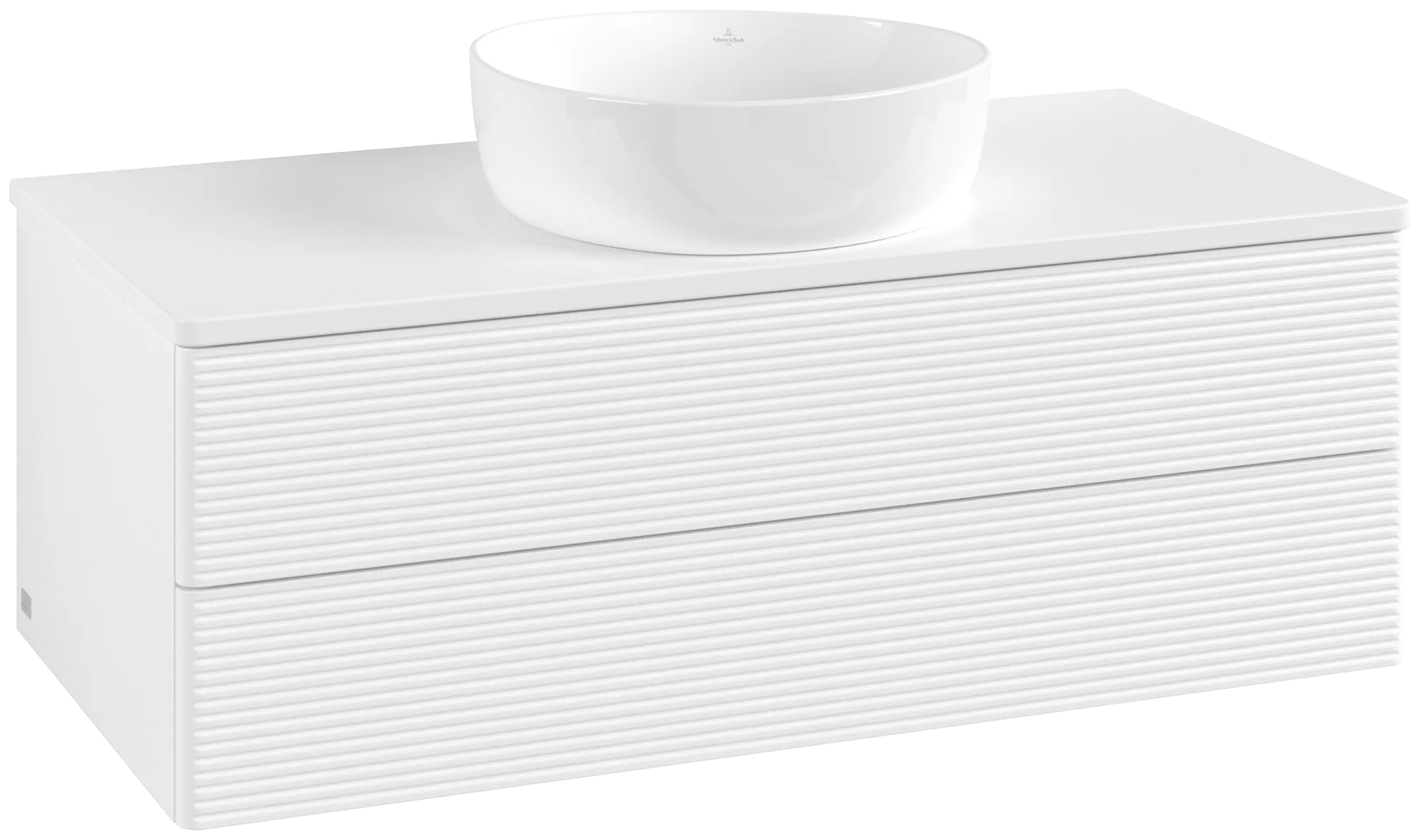 Bild von VILLEROY BOCH Antao Waschbeckenunterschrank, 2 Auszüge, 1000 x 360 x 500 mm, Front mit Struktur, White Matt Lacquer / White Matt Lacquer #K20150MT