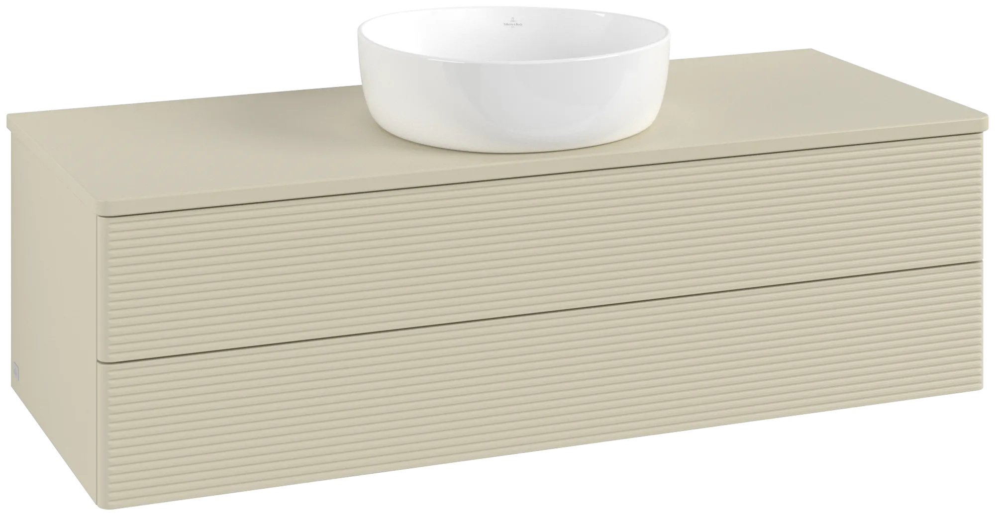 Bild von VILLEROY BOCH Antao Waschbeckenunterschrank, 2 Auszüge, 1200 x 360 x 500 mm, Front mit Struktur, Silk Grey Matt Lacquer / Silk Grey Matt Lacquer #K21150HJ