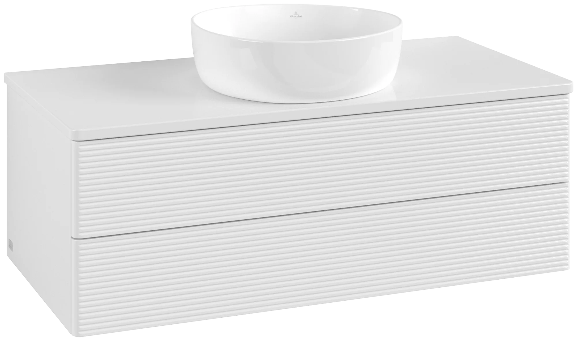 Bild von VILLEROY BOCH Antao Waschbeckenunterschrank, 2 Auszüge, 1000 x 360 x 500 mm, Front mit Struktur, Glossy White Lacquer / Glossy White Lacquer #K20110GF