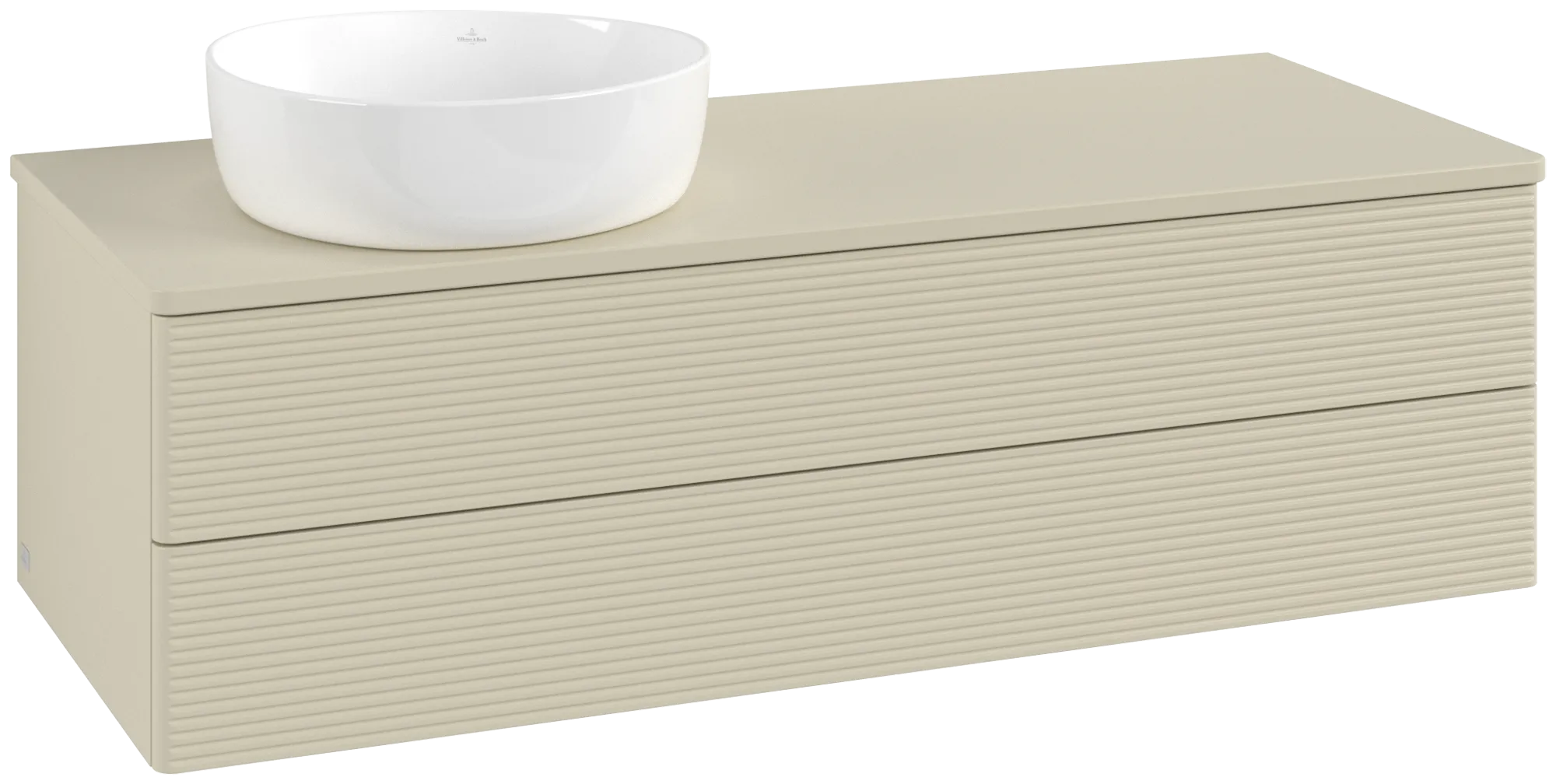 Bild von VILLEROY BOCH Antao Waschbeckenunterschrank, 2 Auszüge, 1200 x 360 x 500 mm, Front mit Struktur, Silk Grey Matt Lacquer / Silk Grey Matt Lacquer #K22150HJ