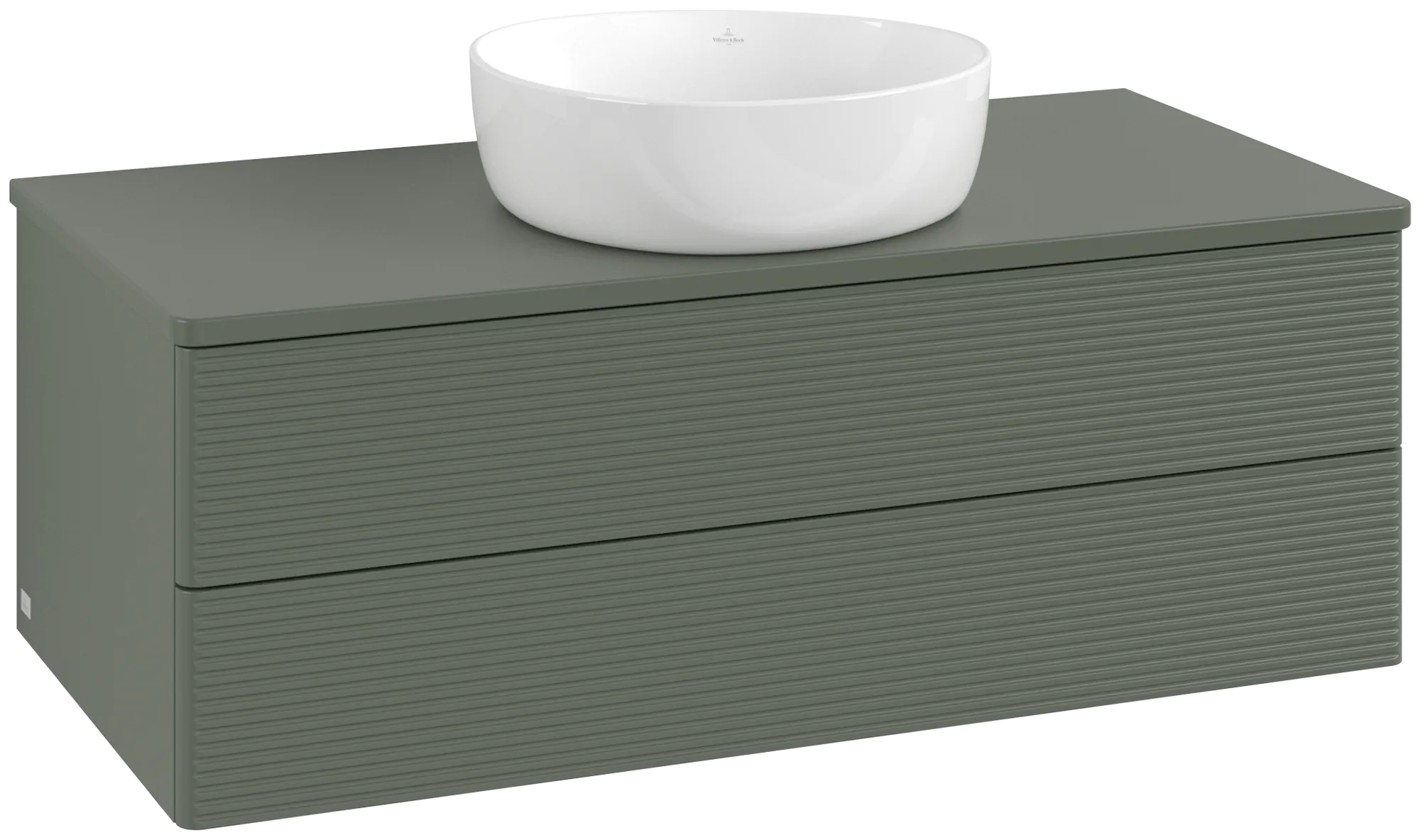 Bild von VILLEROY BOCH Antao Waschbeckenunterschrank, 2 Auszüge, 1000 x 360 x 500 mm, Front mit Struktur, Leaf Green Matt Lacquer / Leaf Green Matt Lacquer #K20110HL