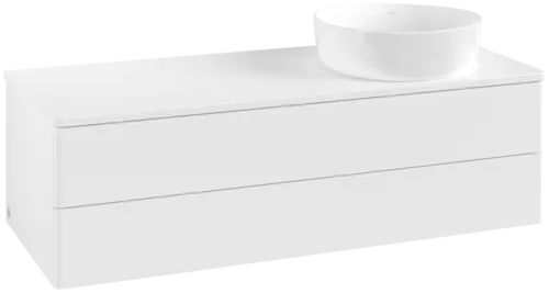 Bild von VILLEROY BOCH Antao Waschbeckenunterschrank, 2 Auszüge, 1200 x 360 x 500 mm, Front ohne Struktur, White Matt Lacquer / White Matt Lacquer #K23010MT