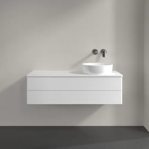Bild von VILLEROY BOCH Antao Waschbeckenunterschrank, 2 Auszüge, 1200 x 360 x 500 mm, Front ohne Struktur, White Matt Lacquer / White Matt Lacquer #K23010MT