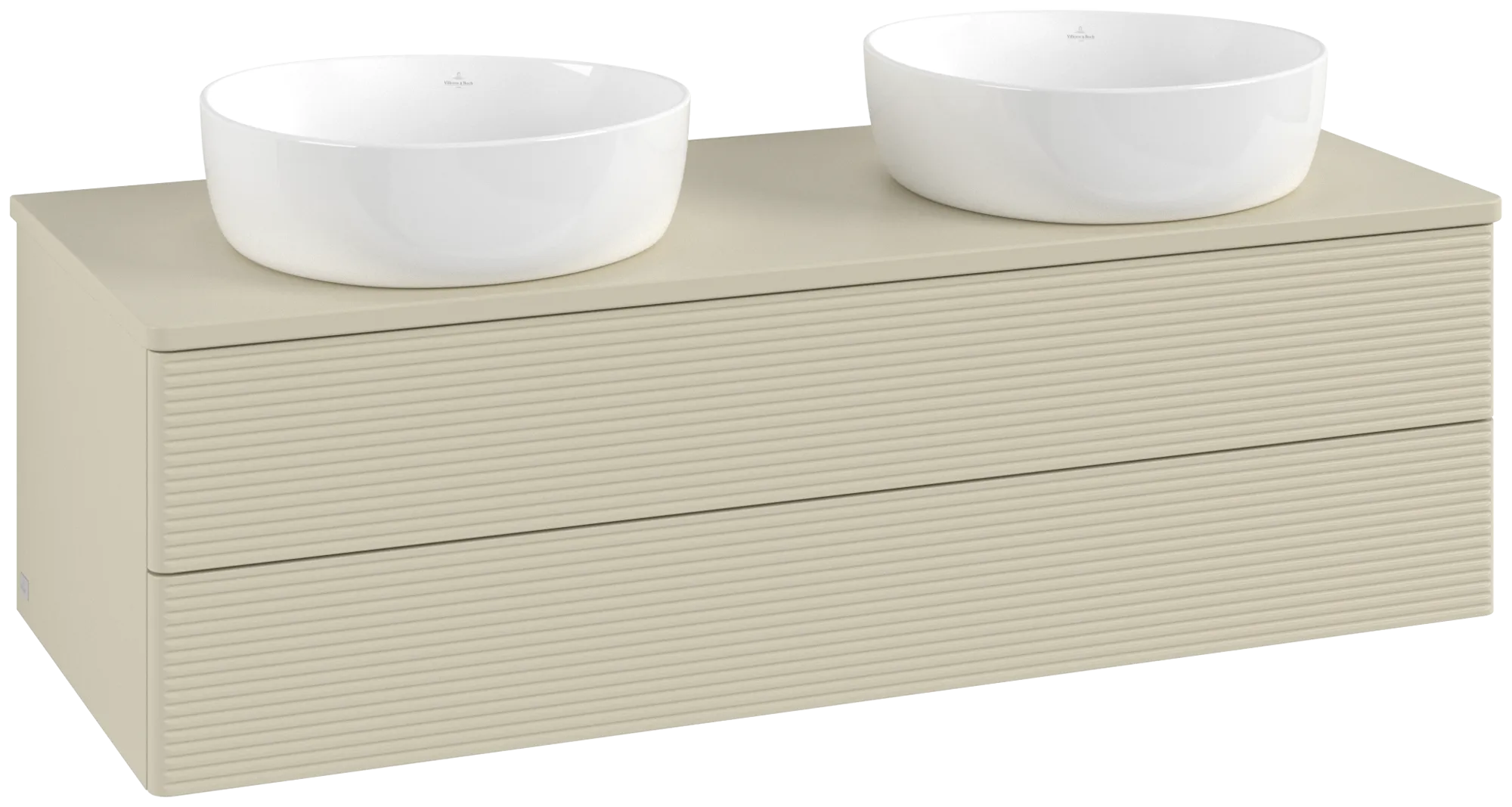 Bild von VILLEROY BOCH Antao Waschbeckenunterschrank, 2 Auszüge, 1200 x 360 x 500 mm, Front mit Struktur, Silk Grey Matt Lacquer / Silk Grey Matt Lacquer #K24150HJ