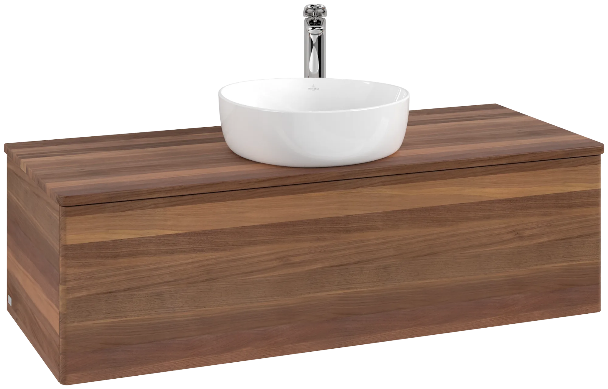 Bild von VILLEROY BOCH Antao Waschbeckenunterschrank, 1 Auszug, 1200 x 360 x 500 mm, Front ohne Struktur, Warm Walnut / Warm Walnut #K32052HM