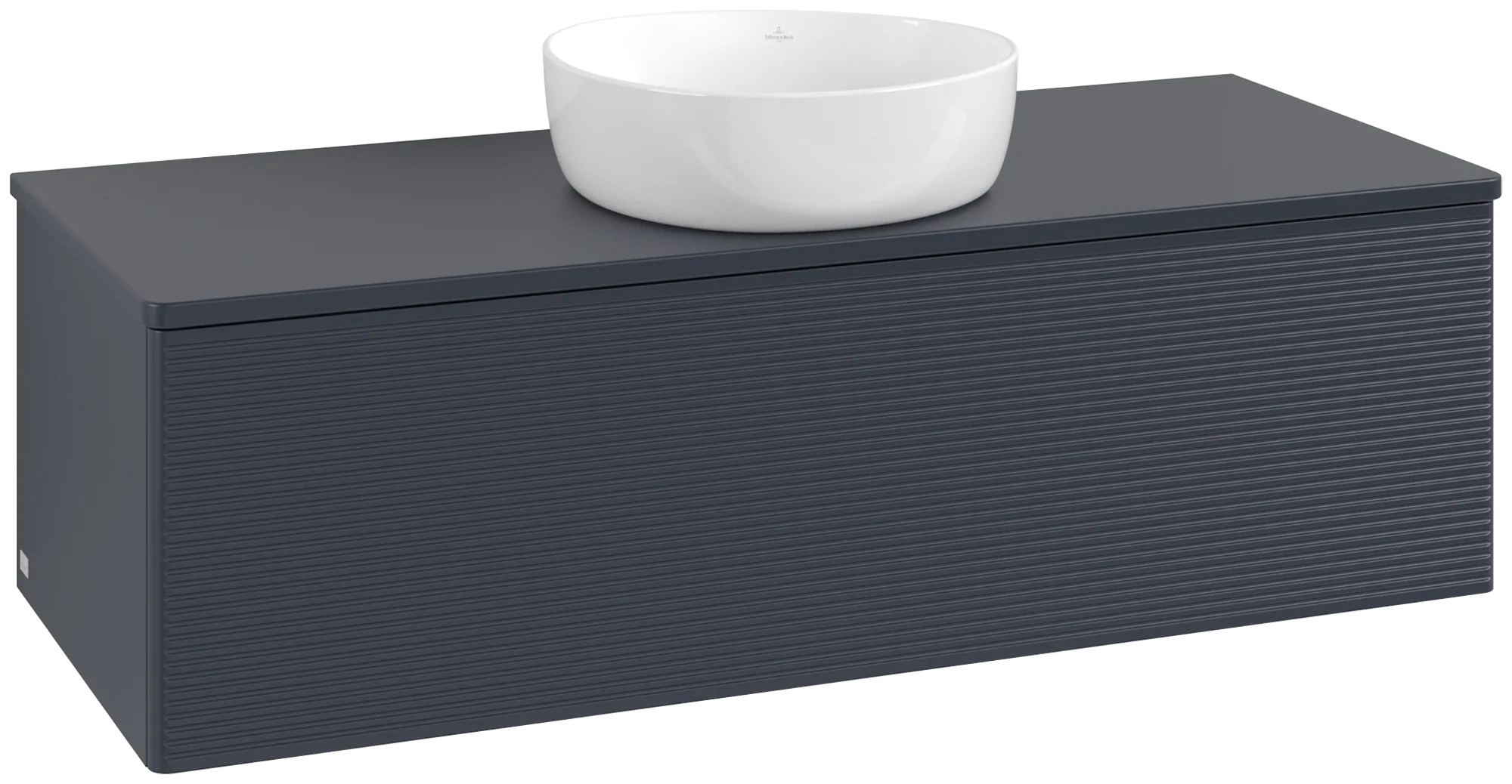 Bild von VILLEROY BOCH Antao Waschbeckenunterschrank, 1 Auszug, 1200 x 360 x 500 mm, Front mit Struktur, Midnight Blue Matt Lacquer / Midnight Blue Matt Lacquer #K32150HG