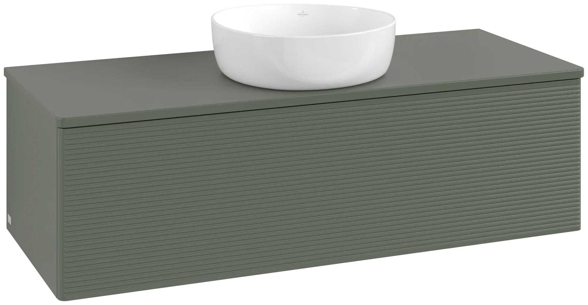 Bild von VILLEROY BOCH Antao Waschbeckenunterschrank, 1 Auszug, 1200 x 360 x 500 mm, Front mit Struktur, Leaf Green Matt Lacquer / Leaf Green Matt Lacquer #K32150HL