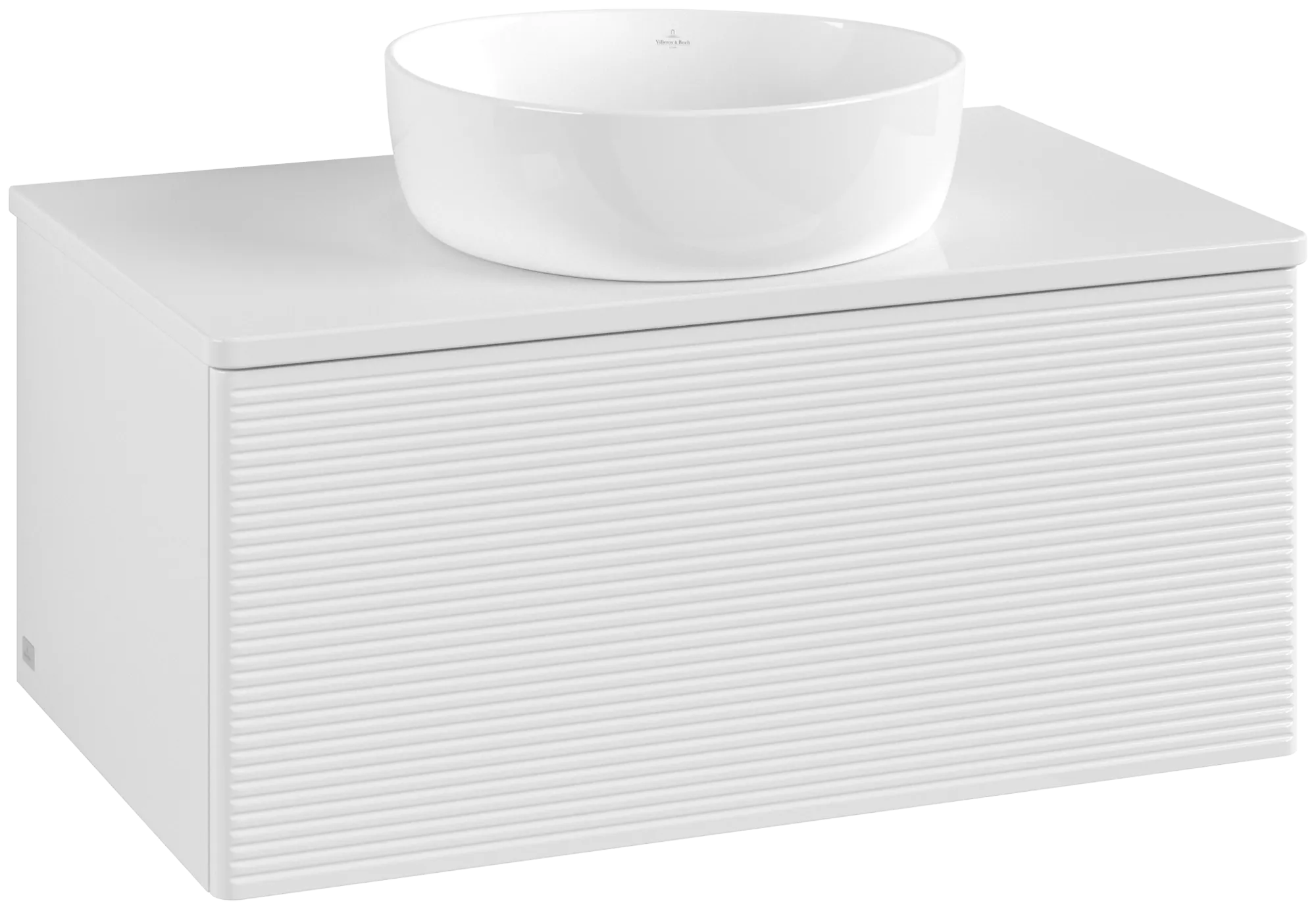 Bild von VILLEROY BOCH Antao Waschbeckenunterschrank, 1 Auszug, 800 x 360 x 500 mm, Front mit Struktur, Glossy White Lacquer / Glossy White Lacquer #K30110GF