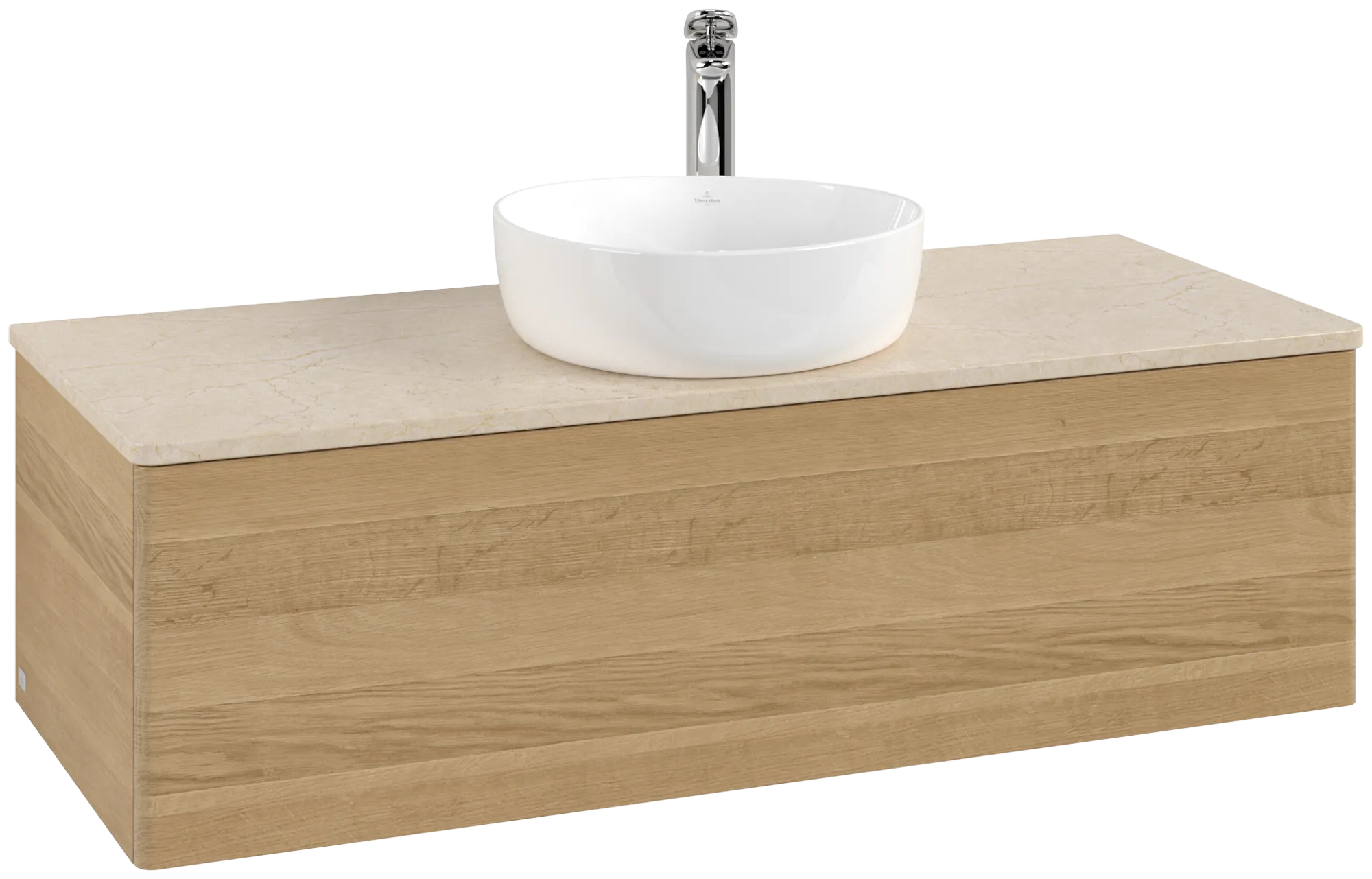 Bild von VILLEROY BOCH Antao Waschbeckenunterschrank, 1 Auszug, 1200 x 360 x 500 mm, Front ohne Struktur, Honey Oak / Botticino #K32053HN
