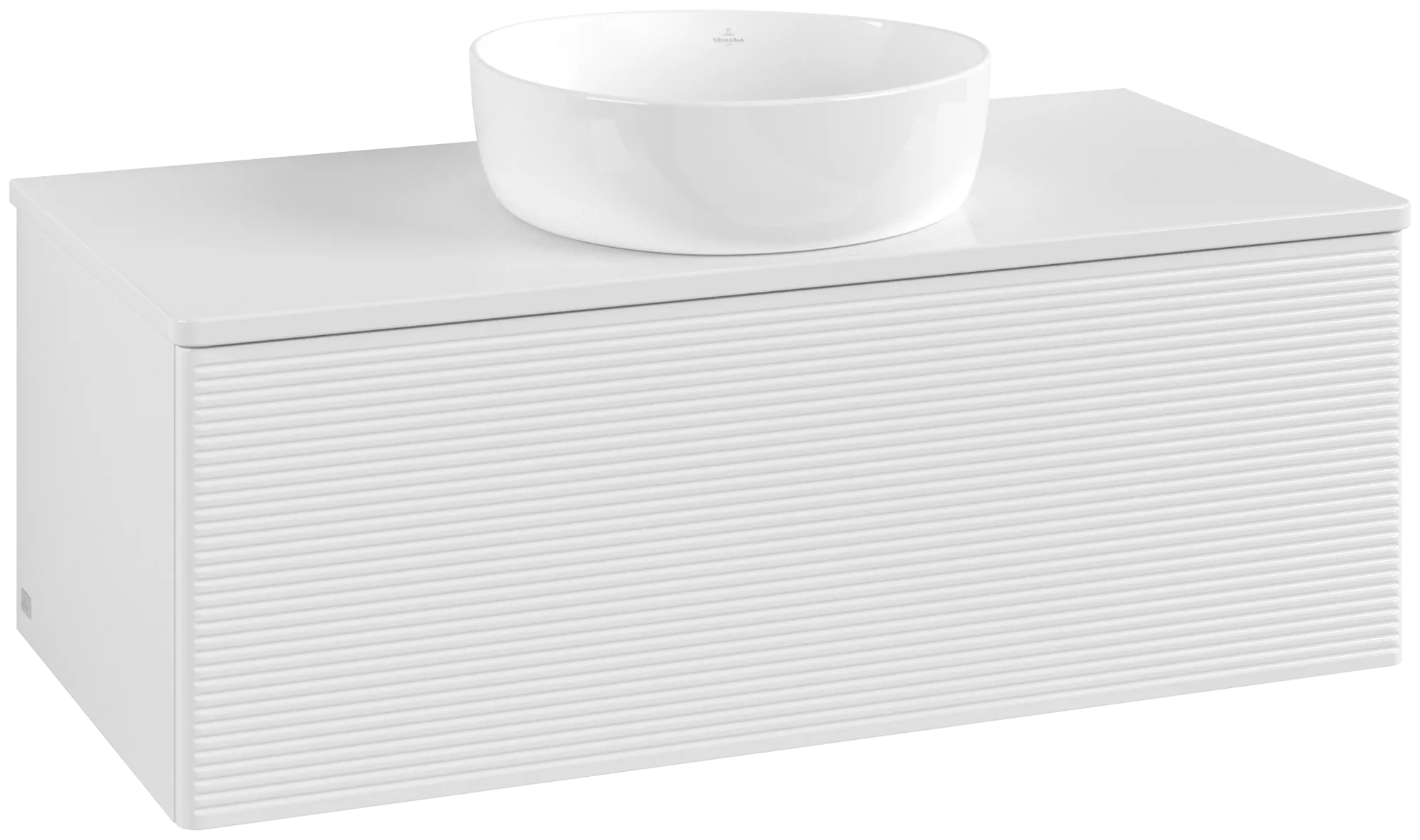 Bild von VILLEROY BOCH Antao Waschbeckenunterschrank, 1 Auszug, 1000 x 360 x 500 mm, Front mit Struktur, Glossy White Lacquer / Glossy White Lacquer #K31150GF