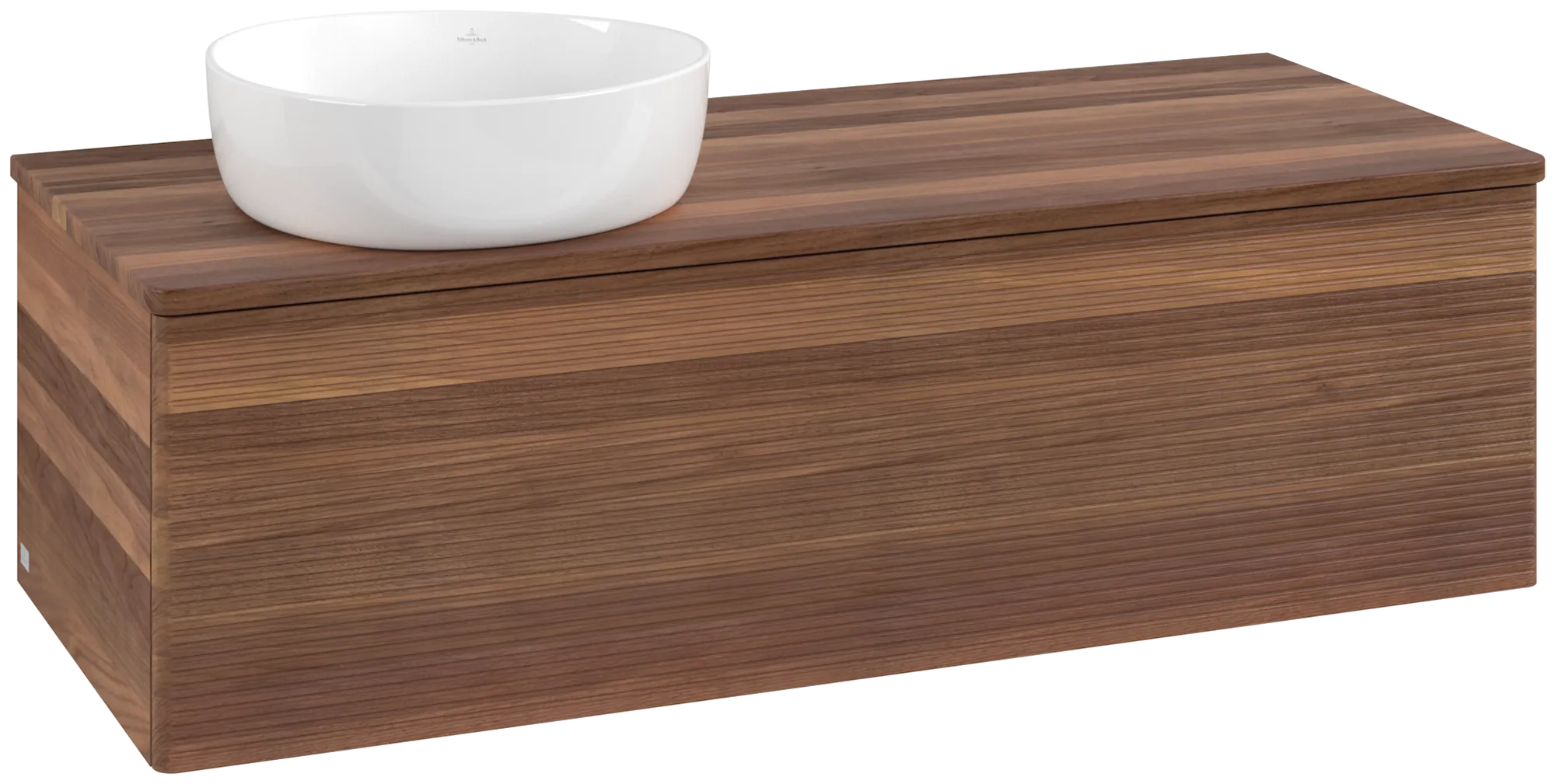 Bild von VILLEROY BOCH Antao Waschbeckenunterschrank, 1 Auszug, 1200 x 360 x 500 mm, Front mit Struktur, Warm Walnut / Warm Walnut #K33112HM