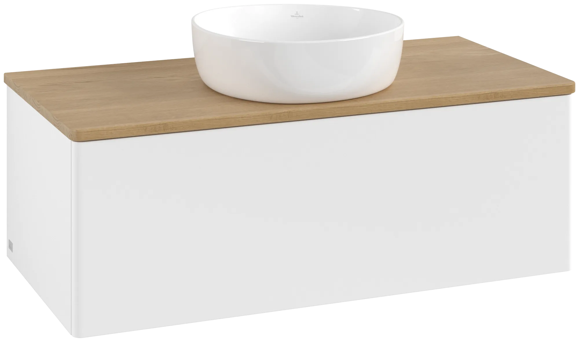 Obrázek VILLEROY BOCH Antao Vanity unit, 1 pull-out compartment, 1000 x 360 x 500 mm, Front without structure, White Matt Lacquer / Honey Oak #K31011MT