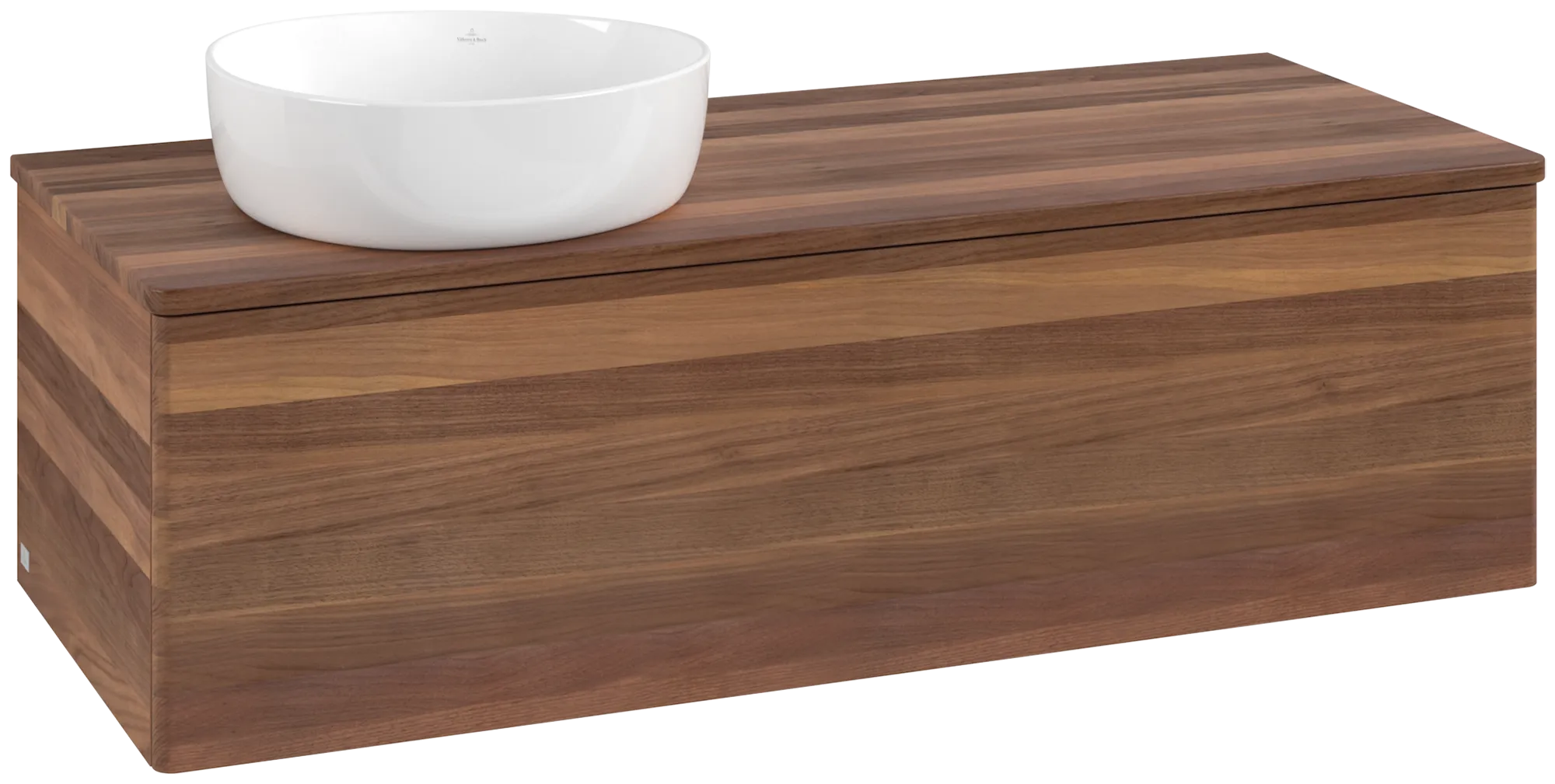 Bild von VILLEROY BOCH Antao Waschbeckenunterschrank, 1 Auszug, 1200 x 360 x 500 mm, Front ohne Struktur, Warm Walnut / Warm Walnut #K33012HM