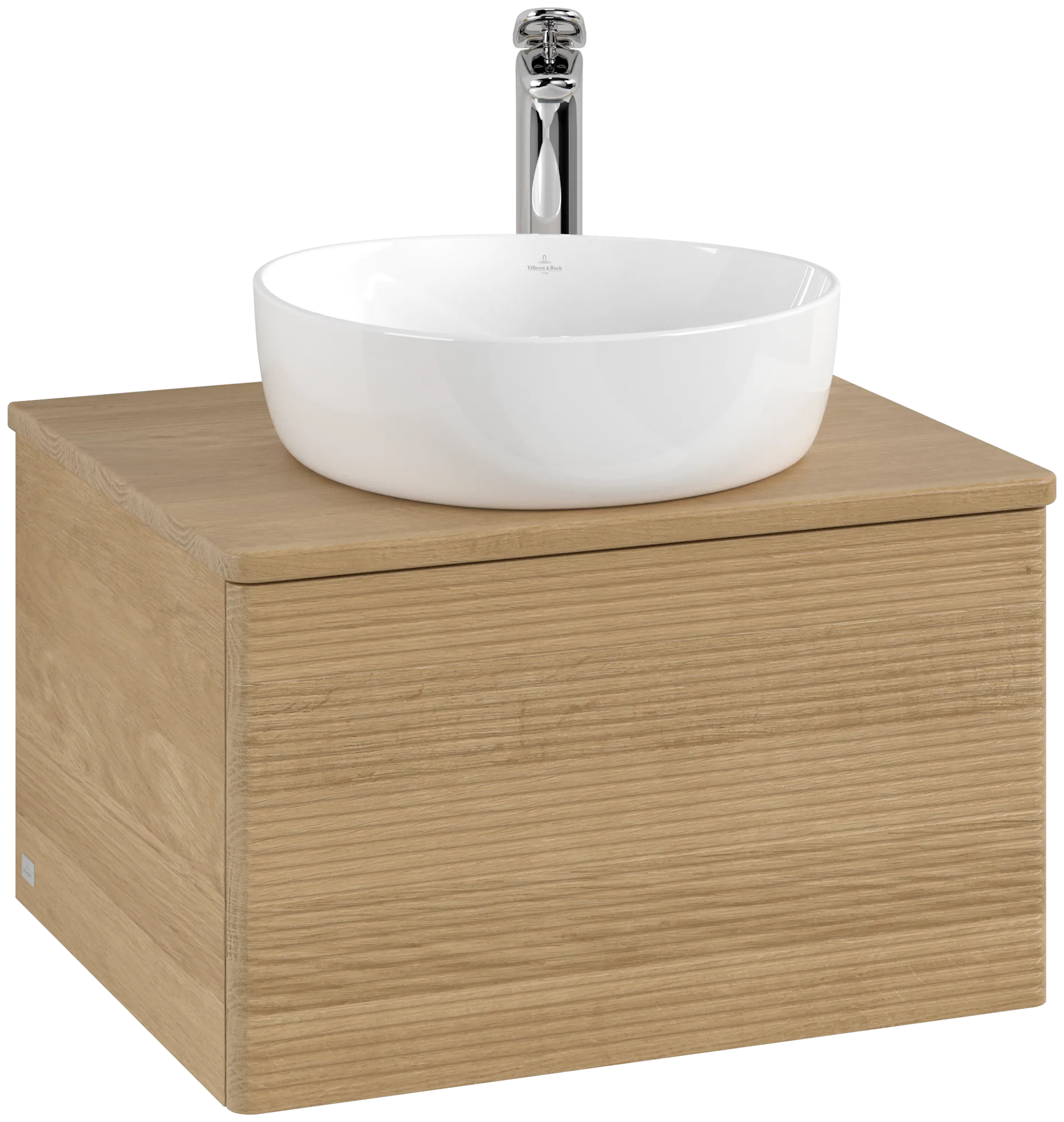 Bild von VILLEROY BOCH Antao Waschbeckenunterschrank, 1 Auszug, 600 x 360 x 500 mm, Front mit Struktur, Honey Oak / Honey Oak #K29151HN