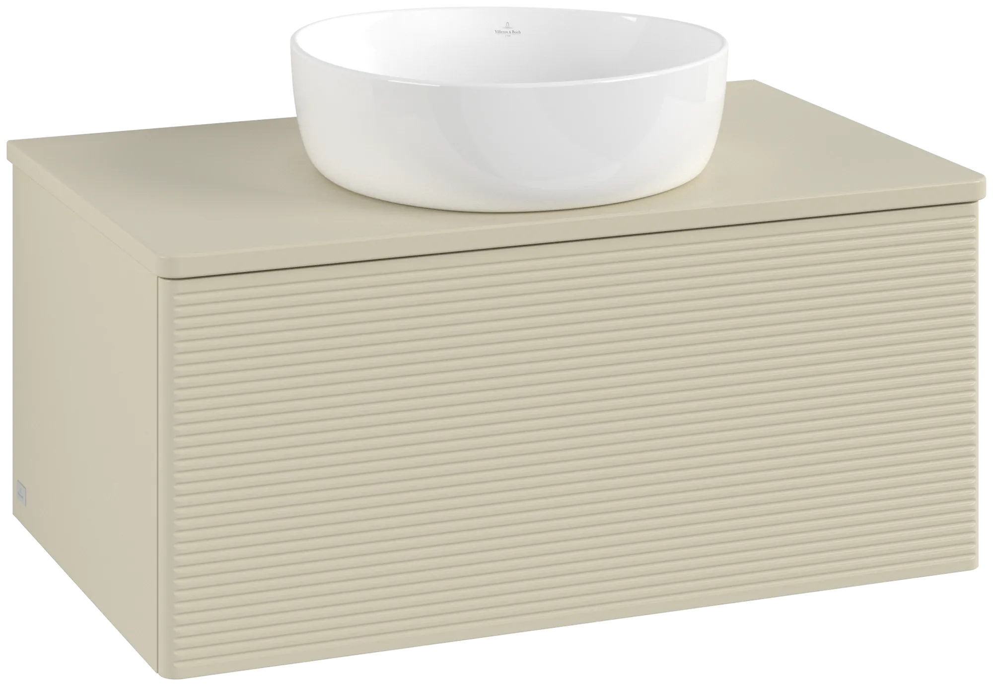 Bild von VILLEROY BOCH Antao Waschbeckenunterschrank, 1 Auszug, 800 x 360 x 500 mm, Front mit Struktur, Silk Grey Matt Lacquer / Silk Grey Matt Lacquer #K30150HJ