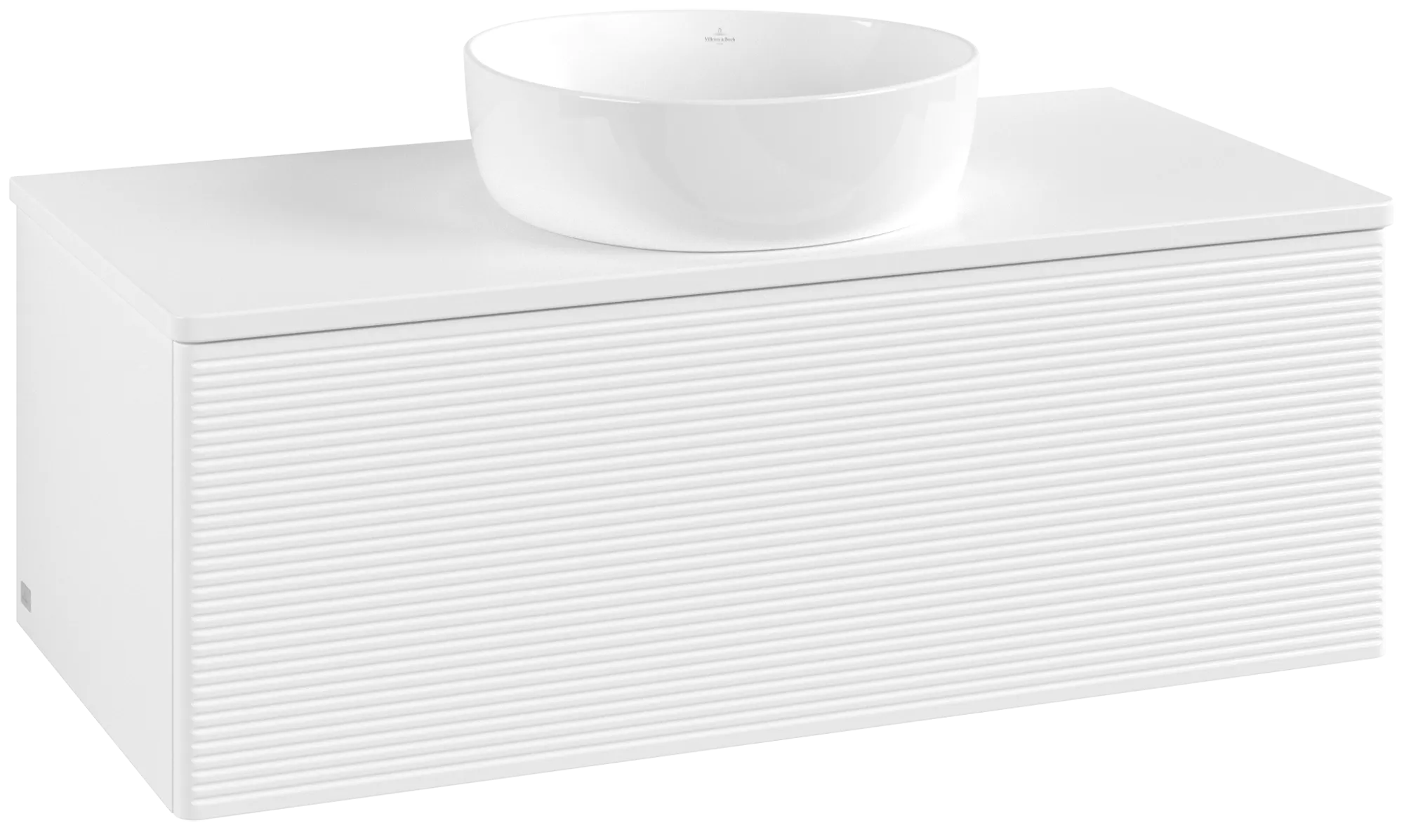 Obrázek VILLEROY BOCH Antao Vanity unit, 1 pull-out compartment, 1000 x 360 x 500 mm, Front with grain texture, White Matt Lacquer / White Matt Lacquer #K31150MT