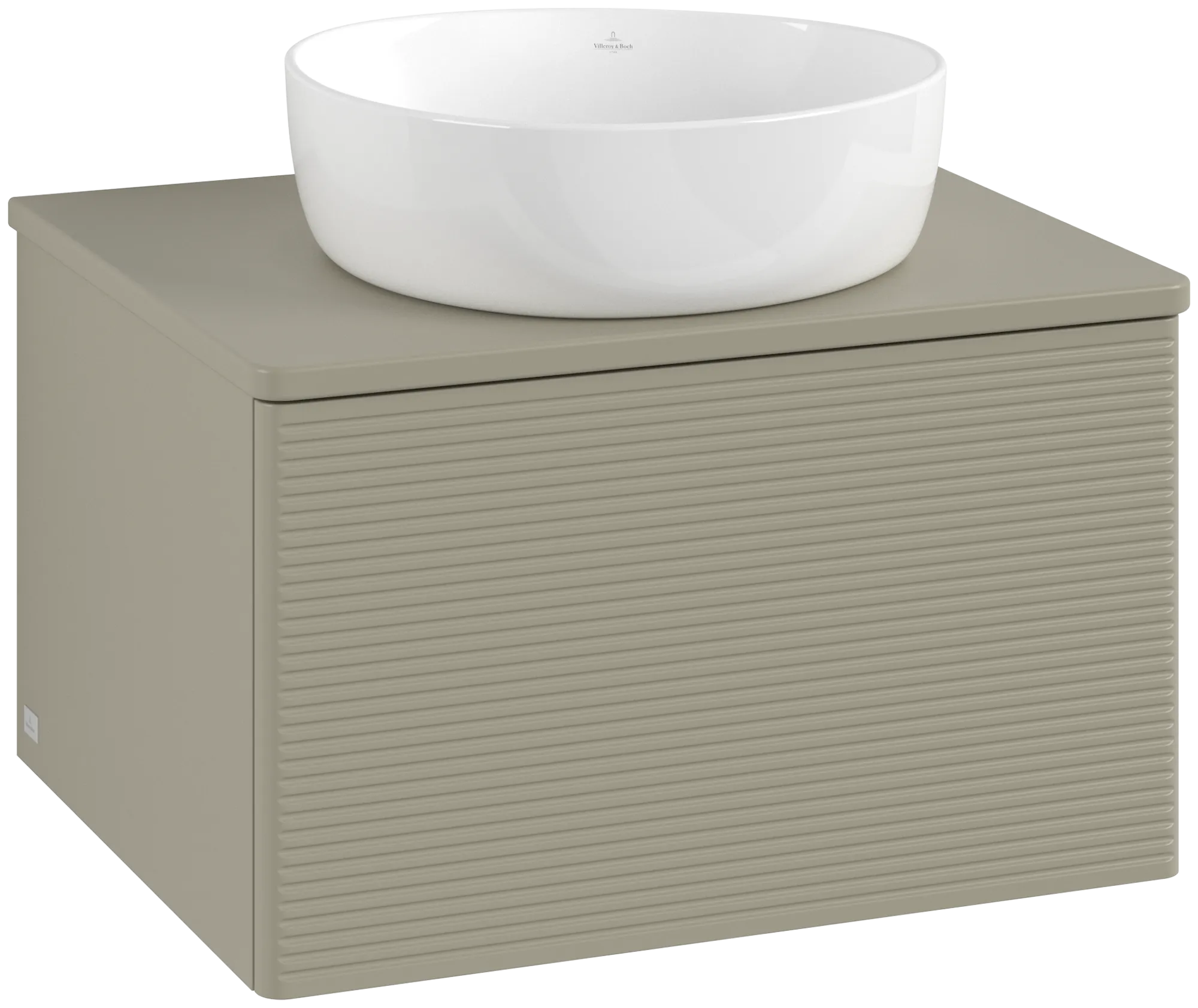 Bild von VILLEROY BOCH Antao Waschbeckenunterschrank, 1 Auszug, 600 x 360 x 500 mm, Front mit Struktur, Stone Grey Matt Lacquer / Stone Grey Matt Lacquer #K29150HK
