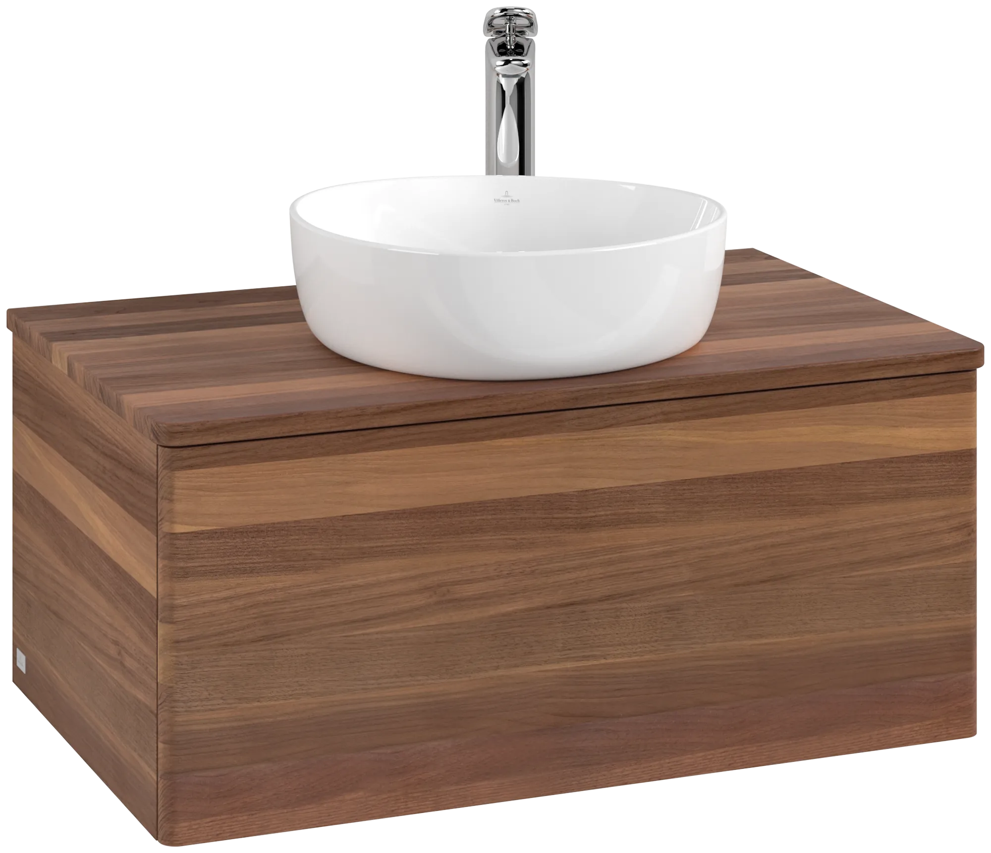 Bild von VILLEROY BOCH Antao Waschbeckenunterschrank, 1 Auszug, 800 x 360 x 500 mm, Front ohne Struktur, Warm Walnut / Warm Walnut #K30052HM