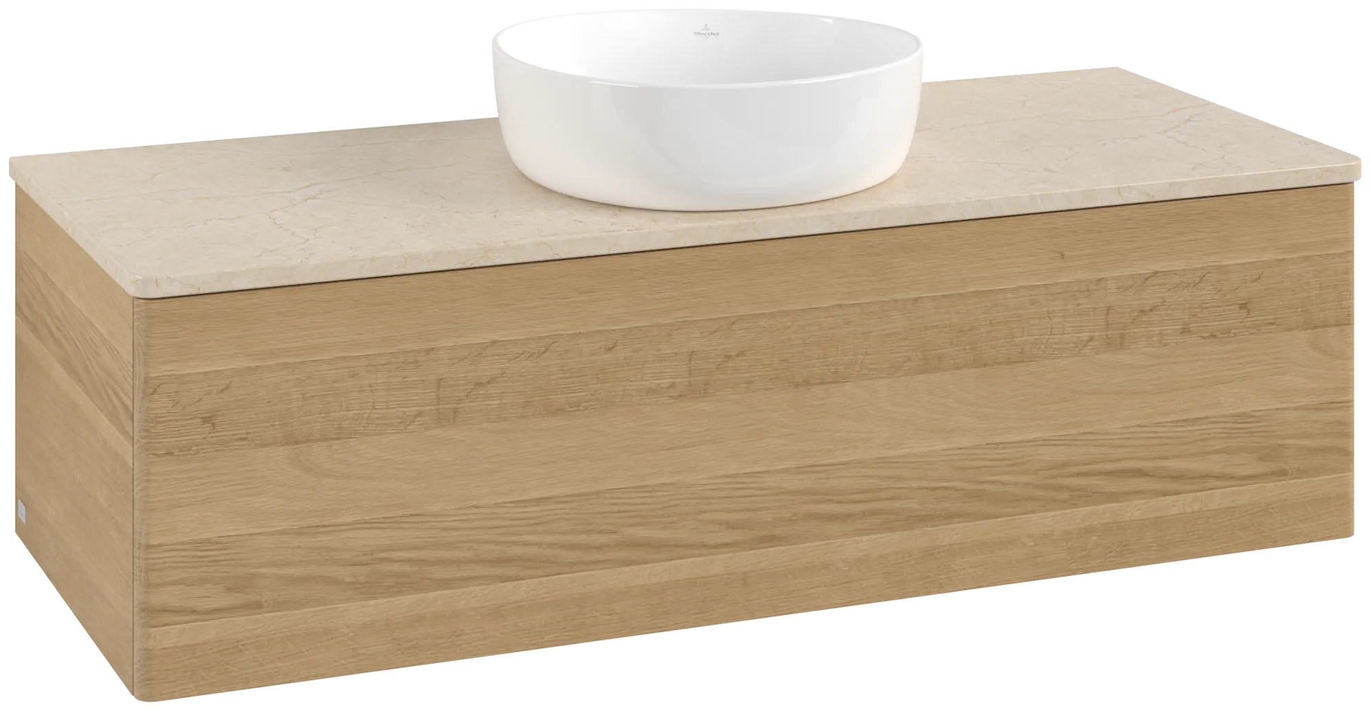 Bild von VILLEROY BOCH Antao Waschbeckenunterschrank, 1 Auszug, 1200 x 360 x 500 mm, Front ohne Struktur, Honey Oak / Botticino #K32013HN