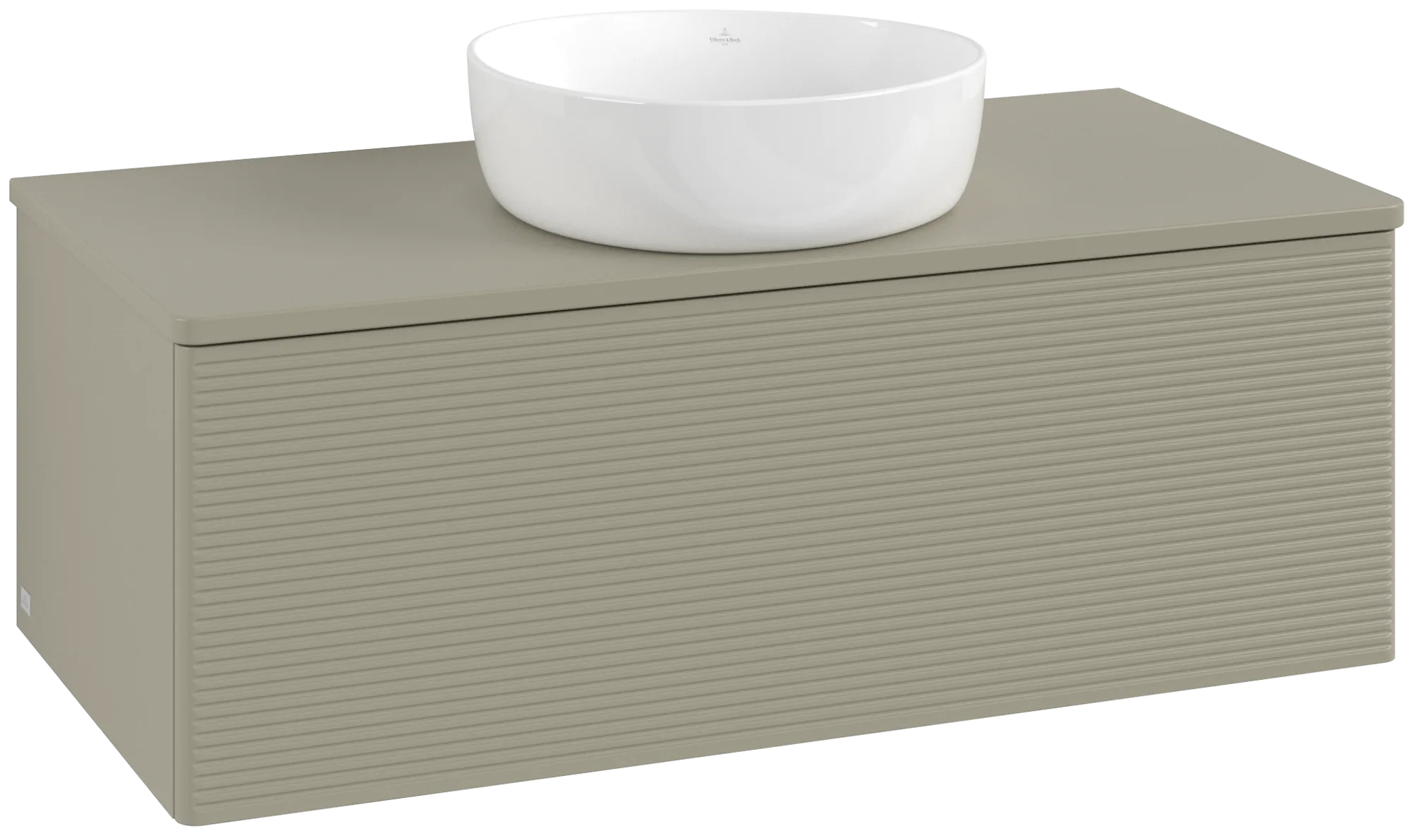 Bild von VILLEROY BOCH Antao Waschbeckenunterschrank, 1 Auszug, 1000 x 360 x 500 mm, Front mit Struktur, Stone Grey Matt Lacquer / Stone Grey Matt Lacquer #K31150HK