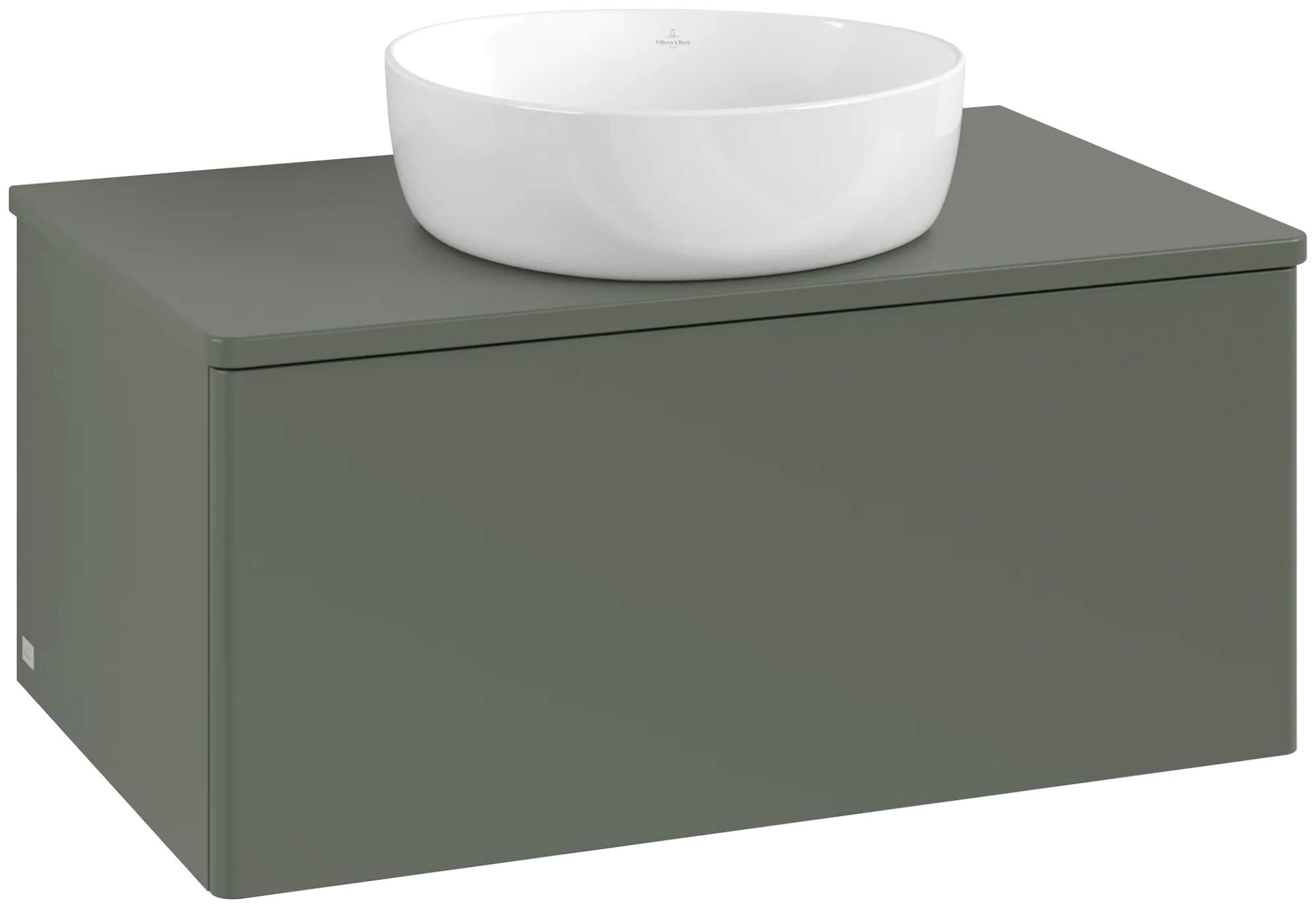 Bild von VILLEROY BOCH Antao Waschbeckenunterschrank, 1 Auszug, 800 x 360 x 500 mm, Front ohne Struktur, Leaf Green Matt Lacquer / Leaf Green Matt Lacquer #K30050HL