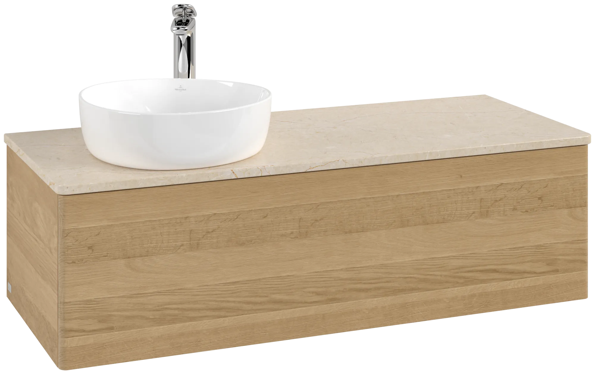 Bild von VILLEROY BOCH Antao Waschbeckenunterschrank, 1 Auszug, 1200 x 360 x 500 mm, Front ohne Struktur, Honey Oak / Botticino #K33053HN