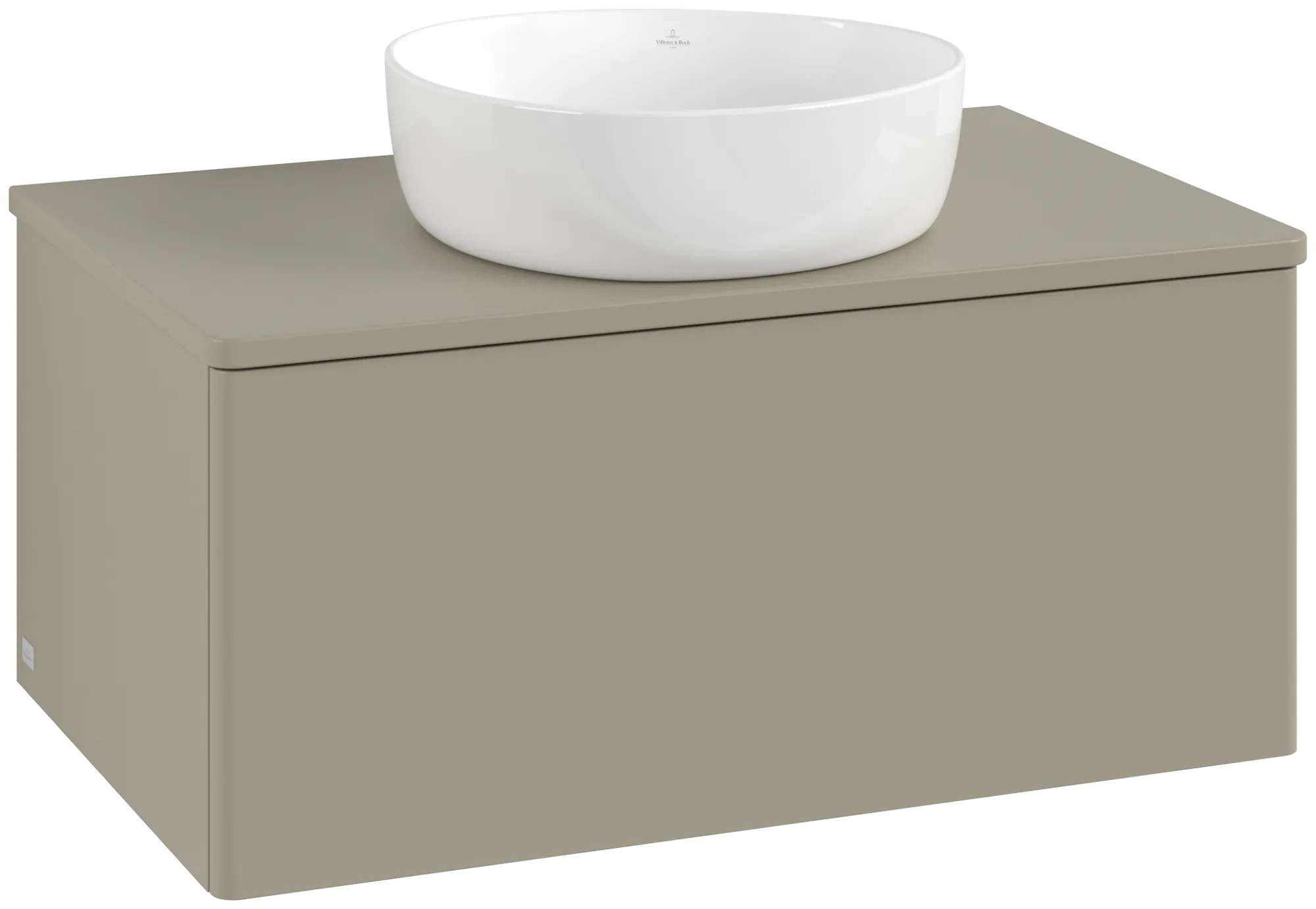Bild von VILLEROY BOCH Antao Waschbeckenunterschrank, 1 Auszug, 800 x 360 x 500 mm, Front ohne Struktur, Stone Grey Matt Lacquer / Stone Grey Matt Lacquer #K30010HK