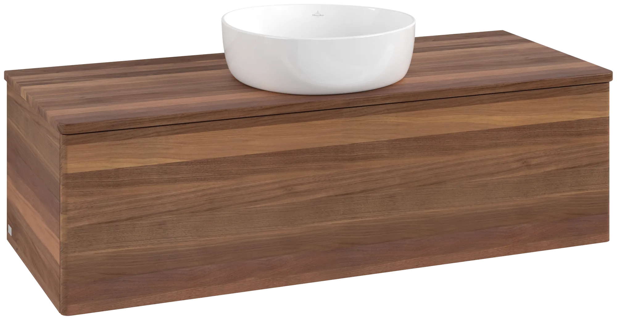 Bild von VILLEROY BOCH Antao Waschbeckenunterschrank, 1 Auszug, 1200 x 360 x 500 mm, Front ohne Struktur, Warm Walnut / Warm Walnut #K32012HM