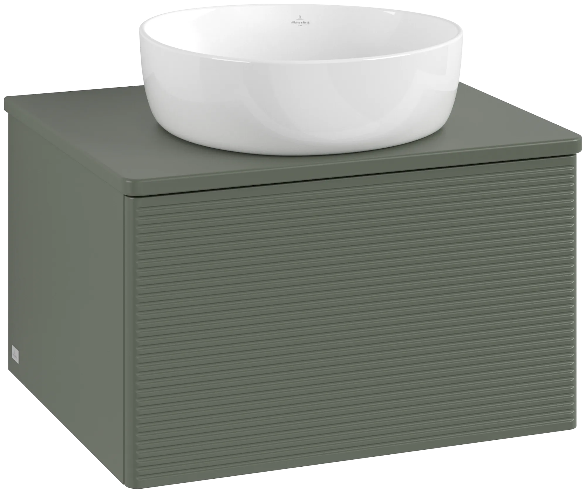 Bild von VILLEROY BOCH Antao Waschbeckenunterschrank, 1 Auszug, 600 x 360 x 500 mm, Front mit Struktur, Leaf Green Matt Lacquer / Leaf Green Matt Lacquer #K29110HL