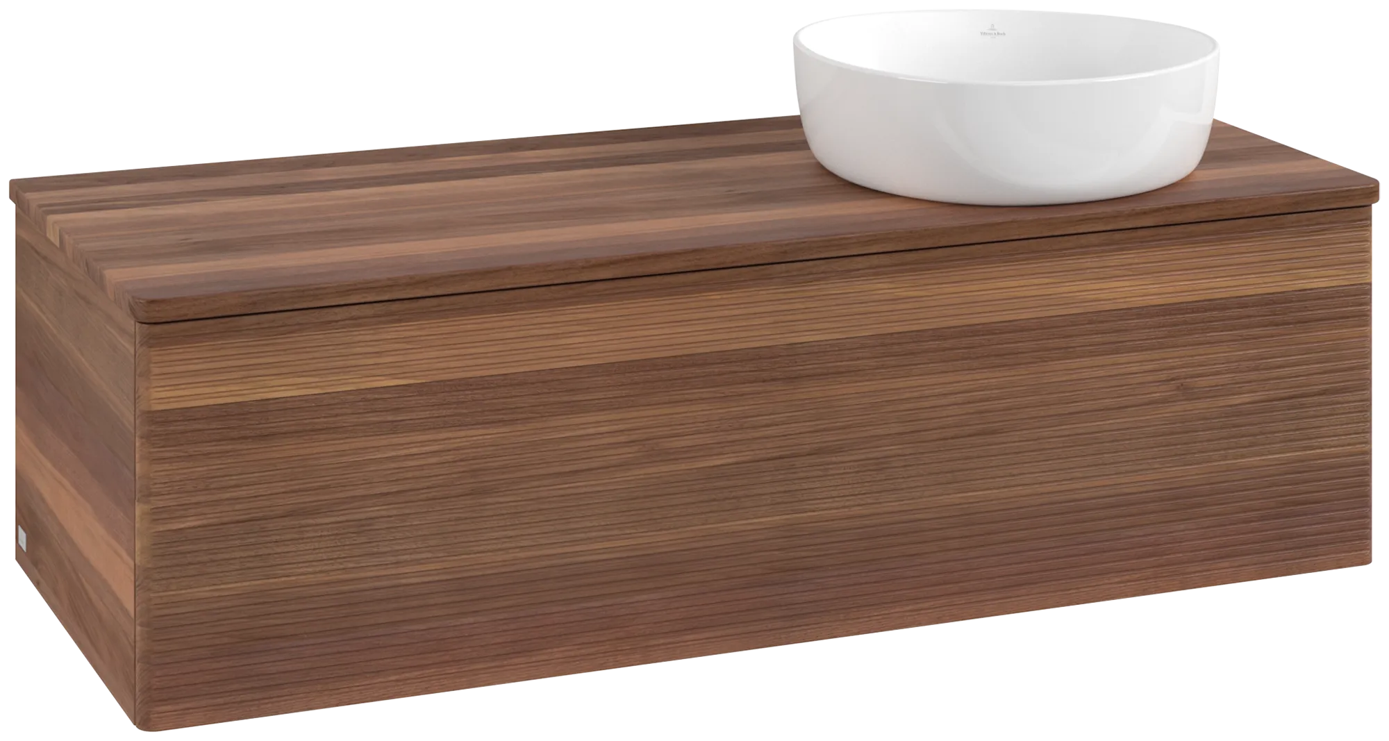 Bild von VILLEROY BOCH Antao Waschbeckenunterschrank, 1 Auszug, 1200 x 360 x 500 mm, Front mit Struktur, Warm Walnut / Warm Walnut #K34112HM