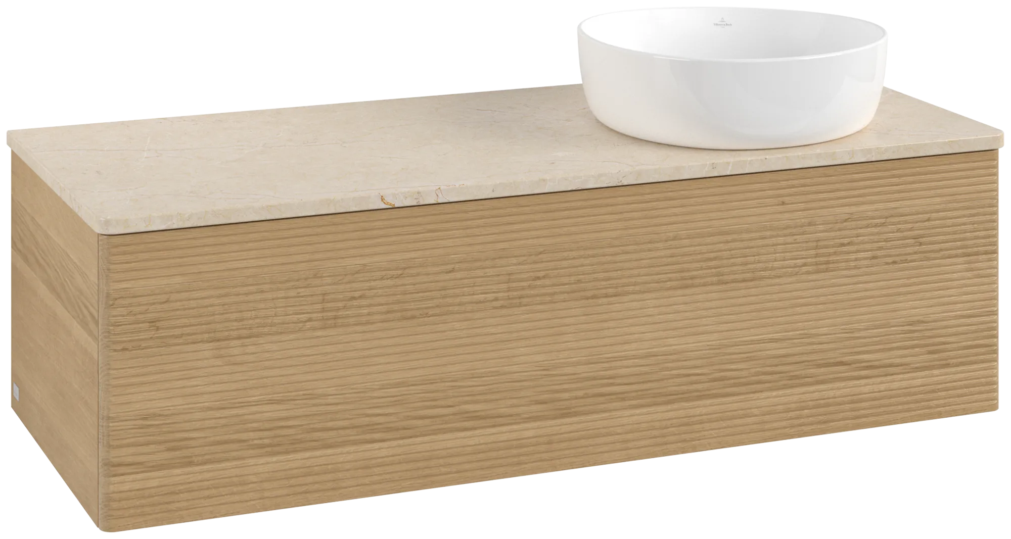Bild von VILLEROY BOCH Antao Waschbeckenunterschrank, 1 Auszug, 1200 x 360 x 500 mm, Front mit Struktur, Honey Oak / Botticino #K34113HN