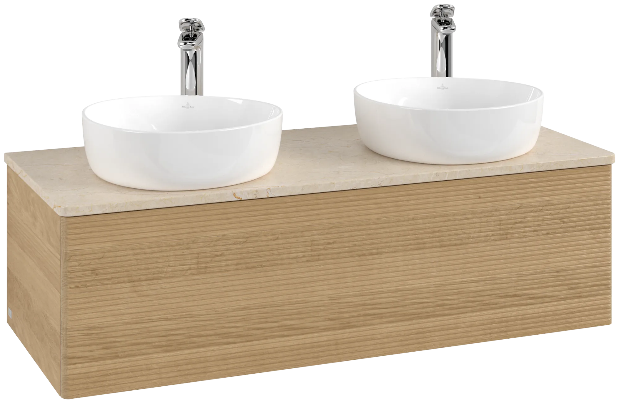 Bild von VILLEROY BOCH Antao Waschbeckenunterschrank, 1 Auszug, 1200 x 360 x 500 mm, Front mit Struktur, Honey Oak / Botticino #K35153HN
