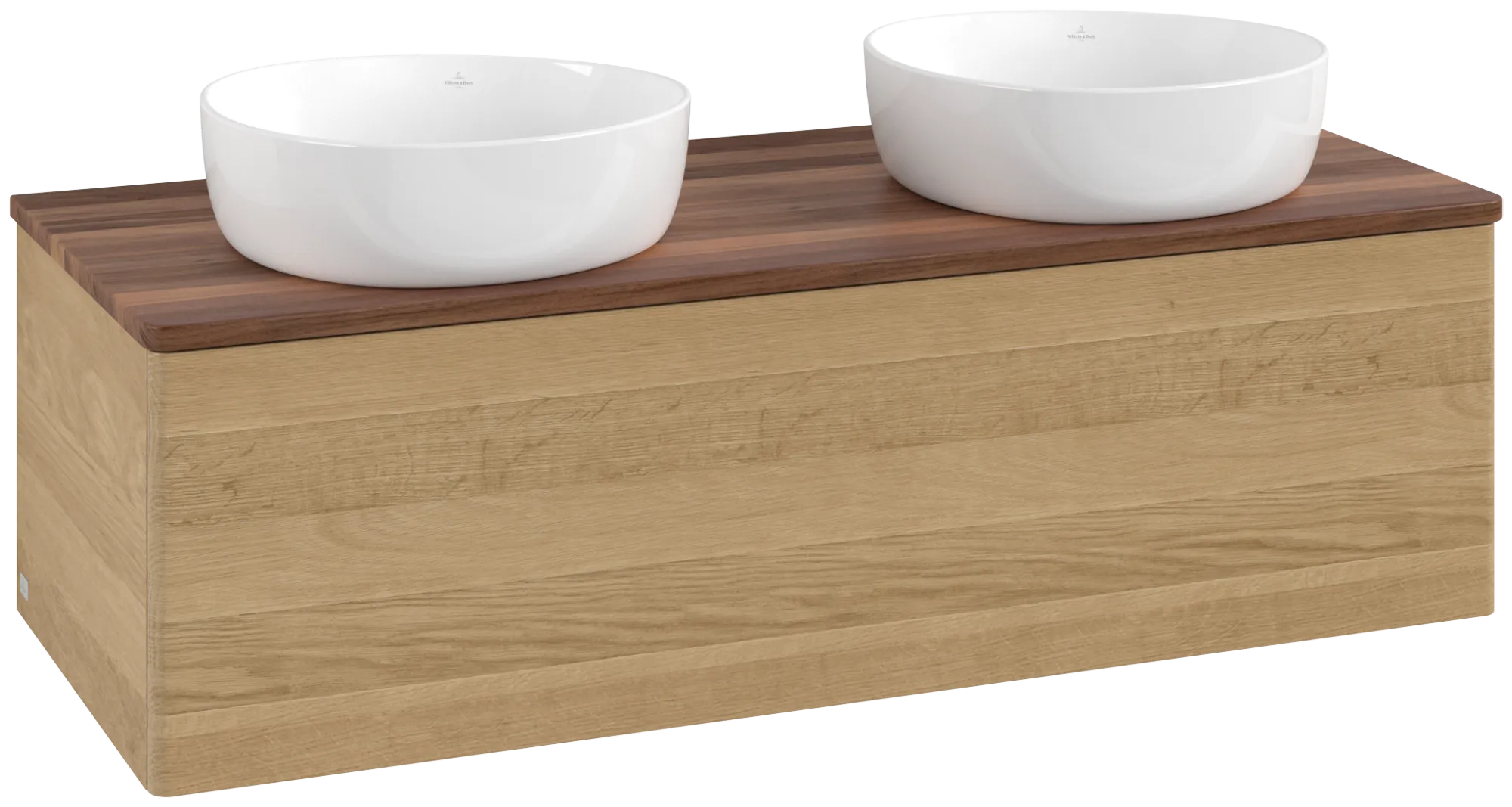 Bild von VILLEROY BOCH Antao Waschbeckenunterschrank, 1 Auszug, 1200 x 360 x 500 mm, Front ohne Struktur, Honey Oak / Warm Walnut #K35012HN