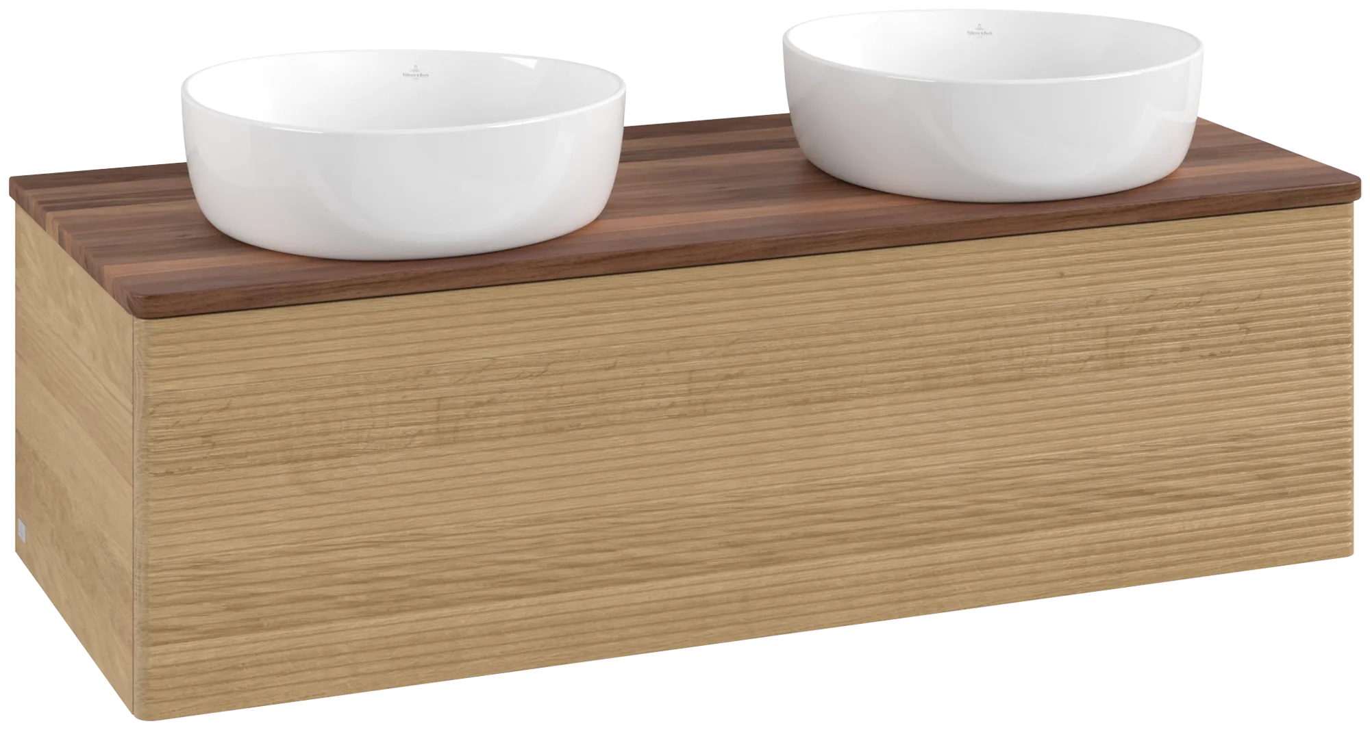 Bild von VILLEROY BOCH Antao Waschbeckenunterschrank, 1 Auszug, 1200 x 360 x 500 mm, Front mit Struktur, Honey Oak / Warm Walnut #K35112HN