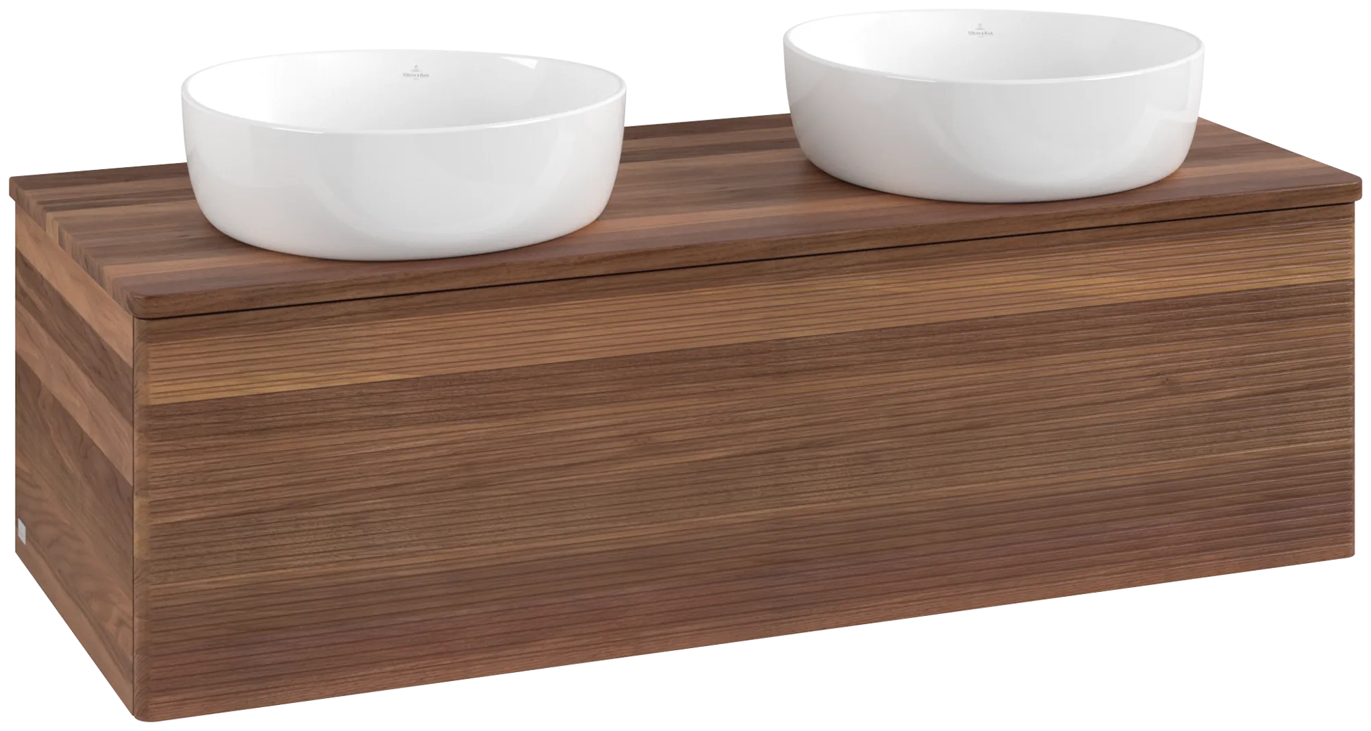Bild von VILLEROY BOCH Antao Waschbeckenunterschrank, 1 Auszug, 1200 x 360 x 500 mm, Front mit Struktur, Warm Walnut / Warm Walnut #K35112HM