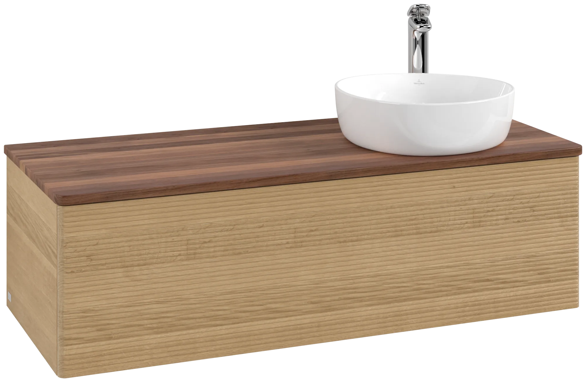 Bild von VILLEROY BOCH Antao Waschbeckenunterschrank, 1 Auszug, 1200 x 360 x 500 mm, Front mit Struktur, Honey Oak / Warm Walnut #K34152HN