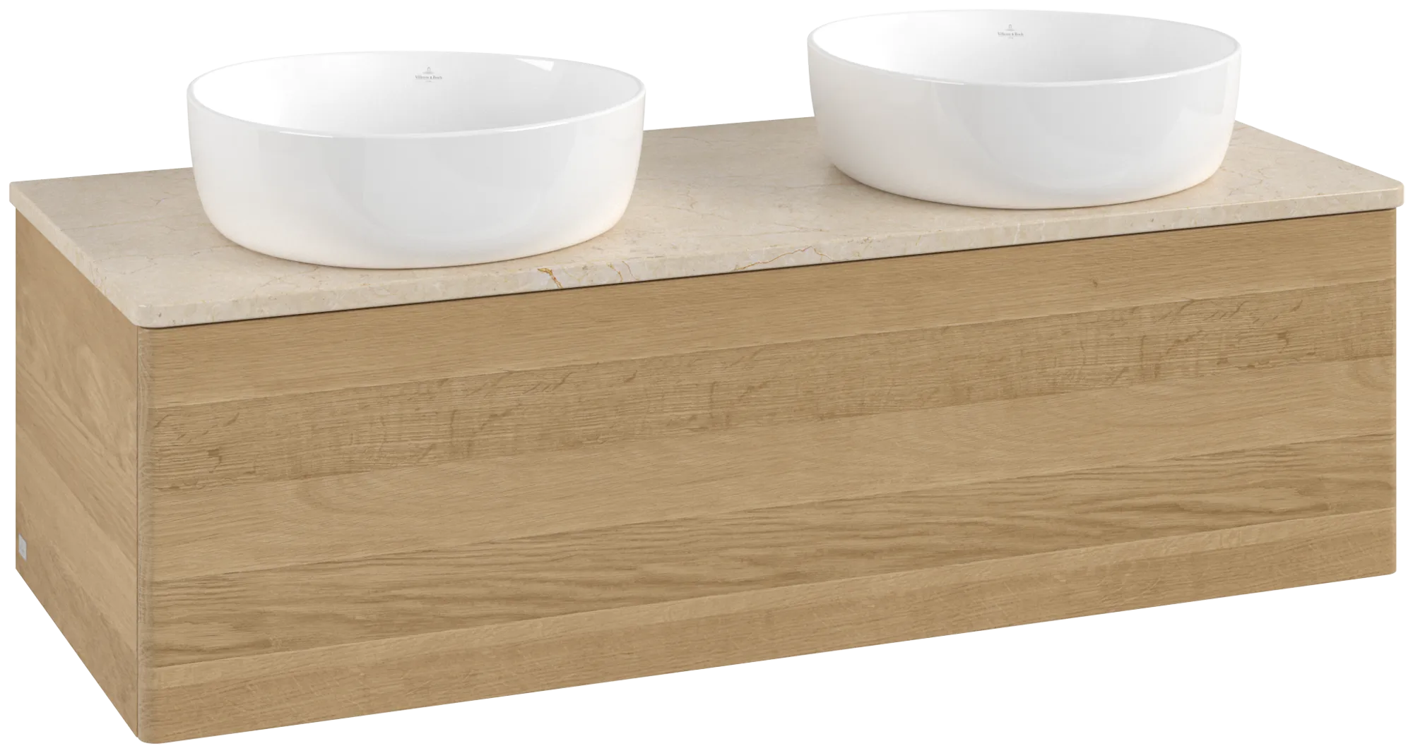 Bild von VILLEROY BOCH Antao Waschbeckenunterschrank, 1 Auszug, 1200 x 360 x 500 mm, Front ohne Struktur, Honey Oak / Botticino #K35013HN