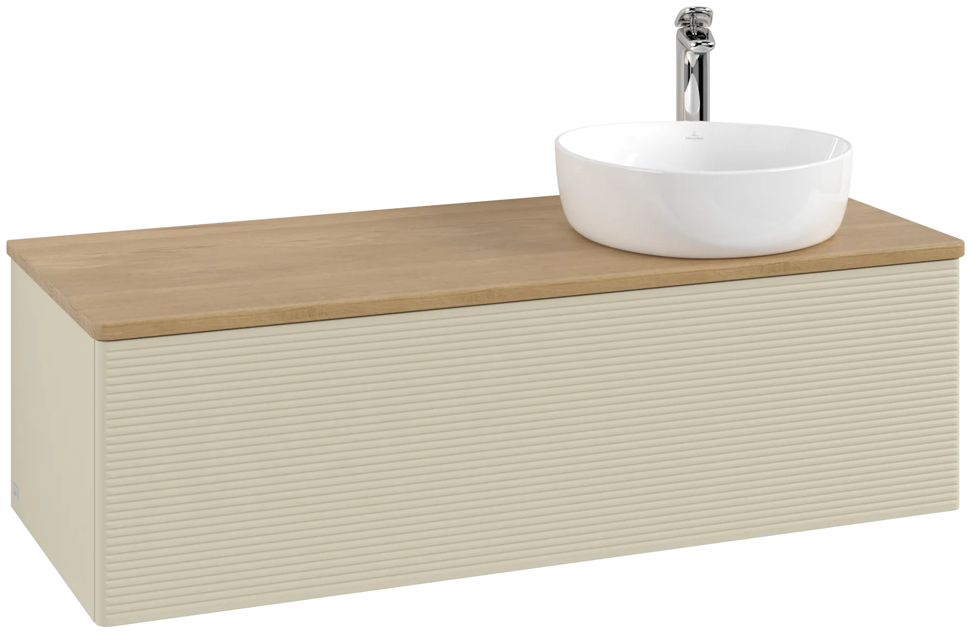 Bild von VILLEROY BOCH Antao Waschbeckenunterschrank, 1 Auszug, 1200 x 360 x 500 mm, Front mit Struktur, Silk Grey Matt Lacquer / Honey Oak #K34151HJ