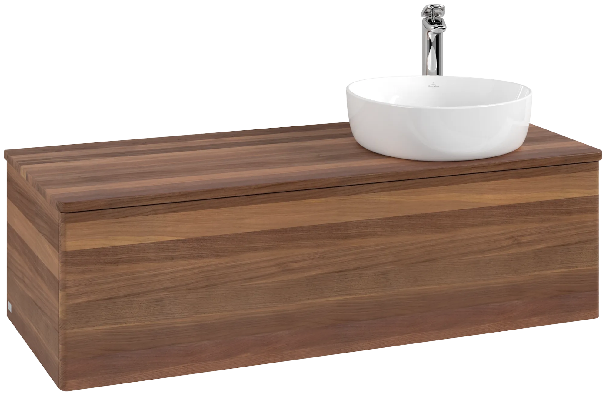 Bild von VILLEROY BOCH Antao Waschbeckenunterschrank, 1 Auszug, 1200 x 360 x 500 mm, Front ohne Struktur, Warm Walnut / Warm Walnut #K34052HM