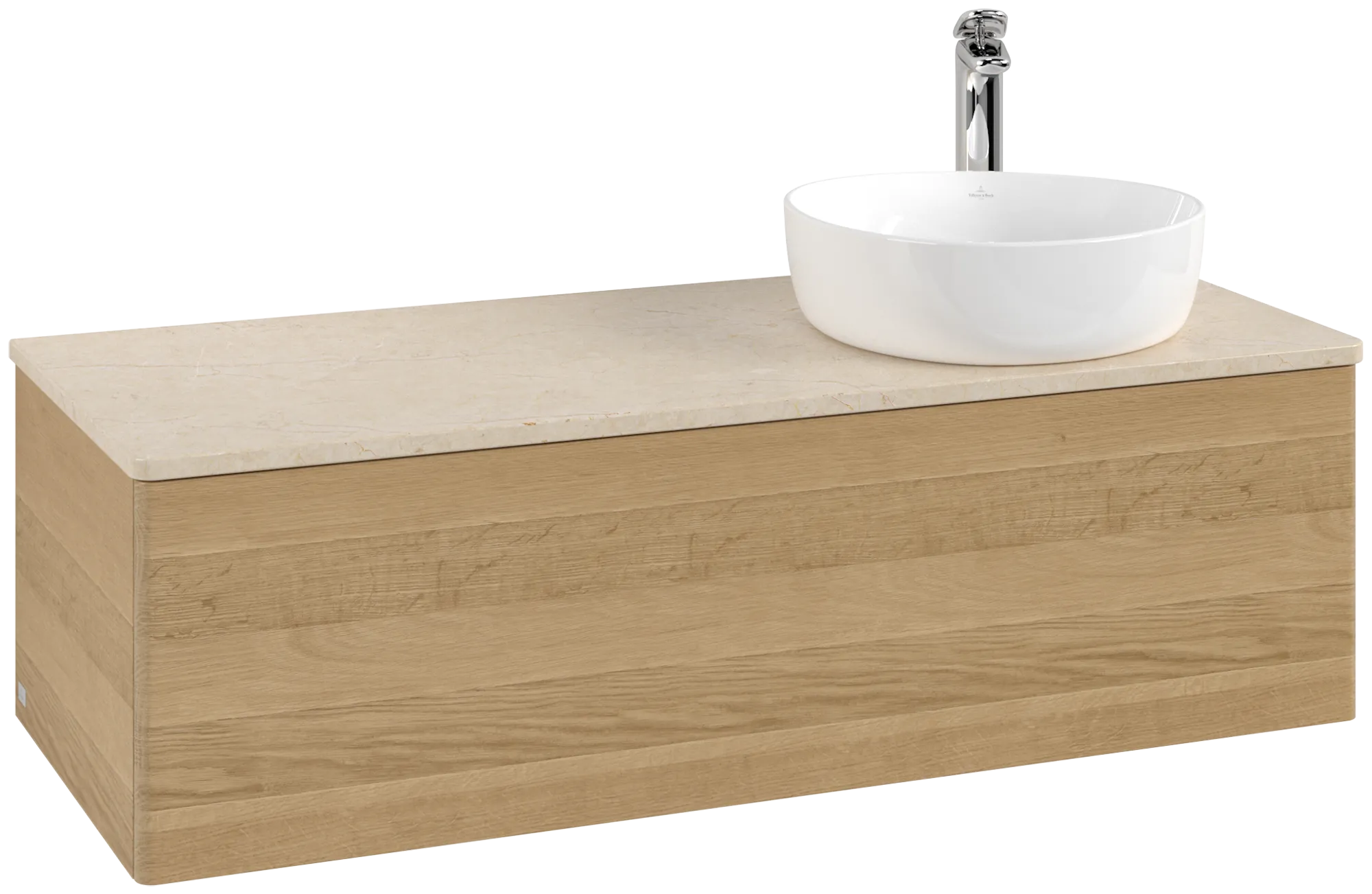 Bild von VILLEROY BOCH Antao Waschbeckenunterschrank, 1 Auszug, 1200 x 360 x 500 mm, Front ohne Struktur, Honey Oak / Botticino #K34053HN
